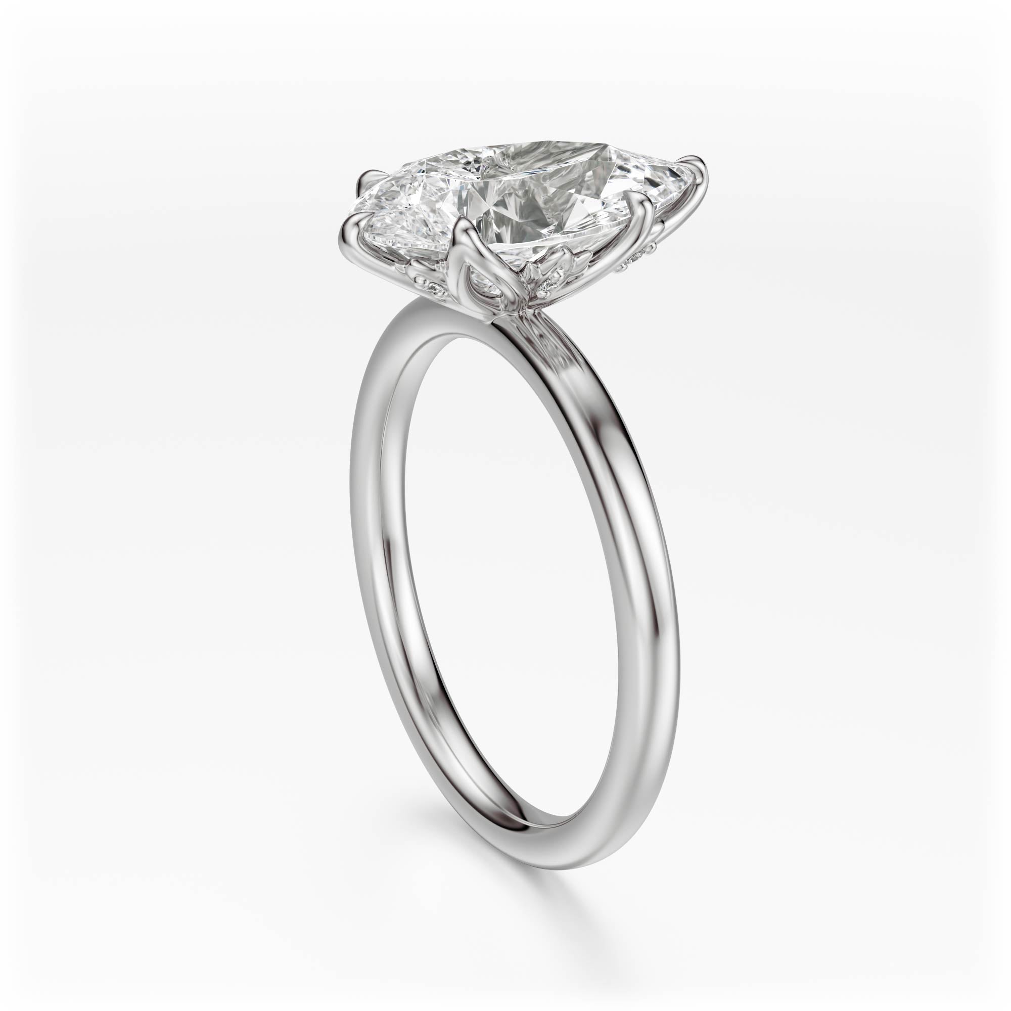 The Secret Garden Ring | Pear | Setting Only