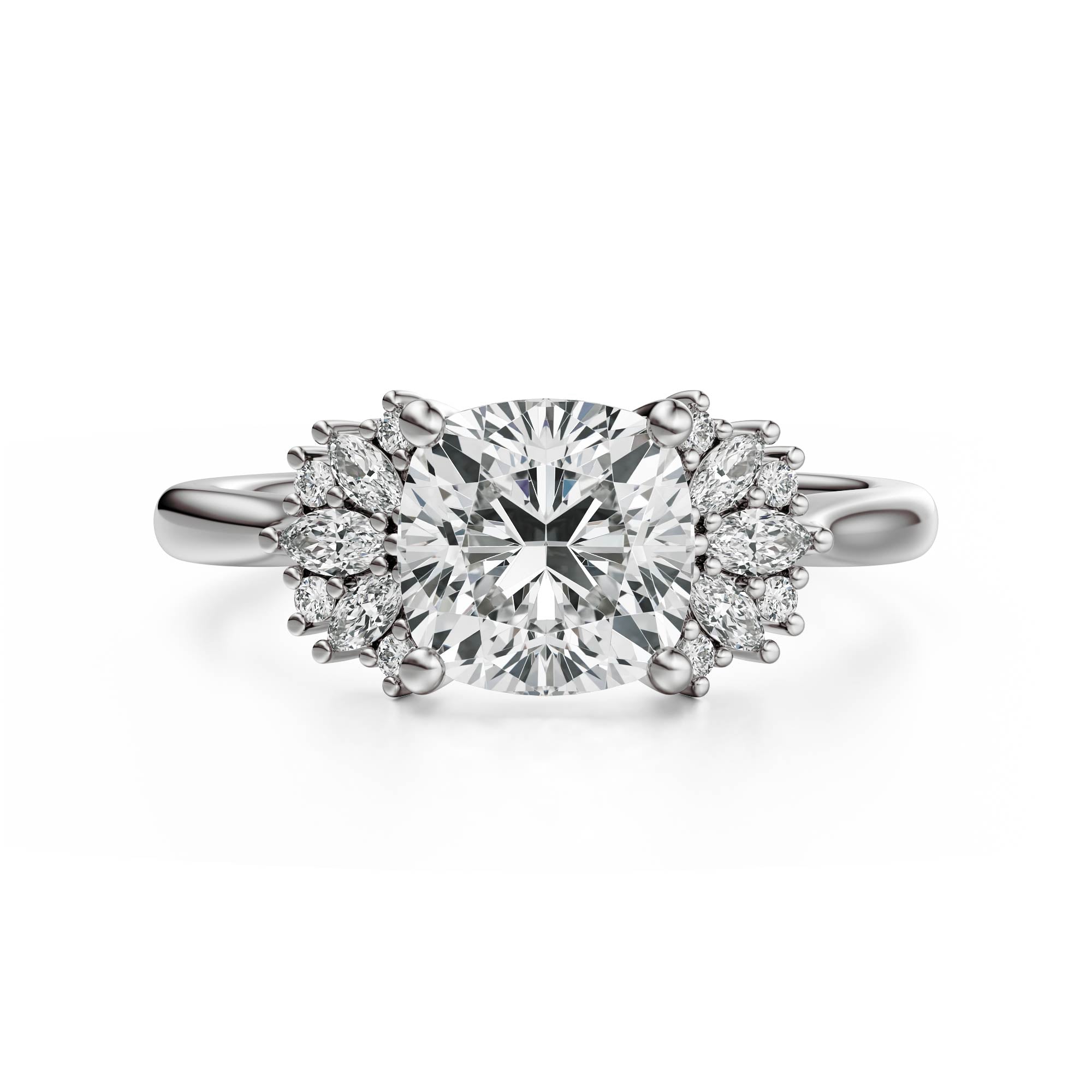 The Ambrosia Ring | Cushion | Setting Only - Lavender Creek Gems