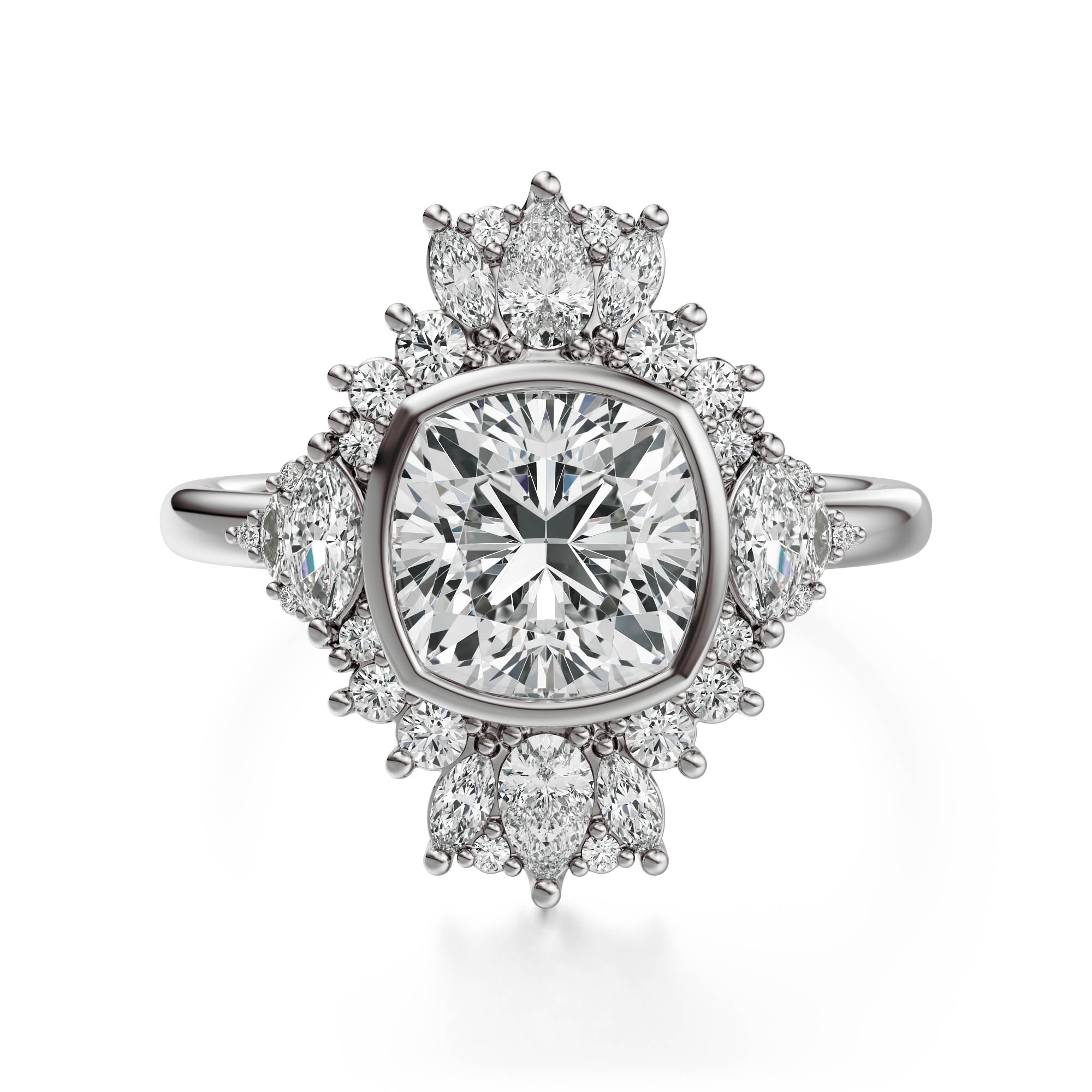 The Ethereal Ring | Cushion | Setting Only