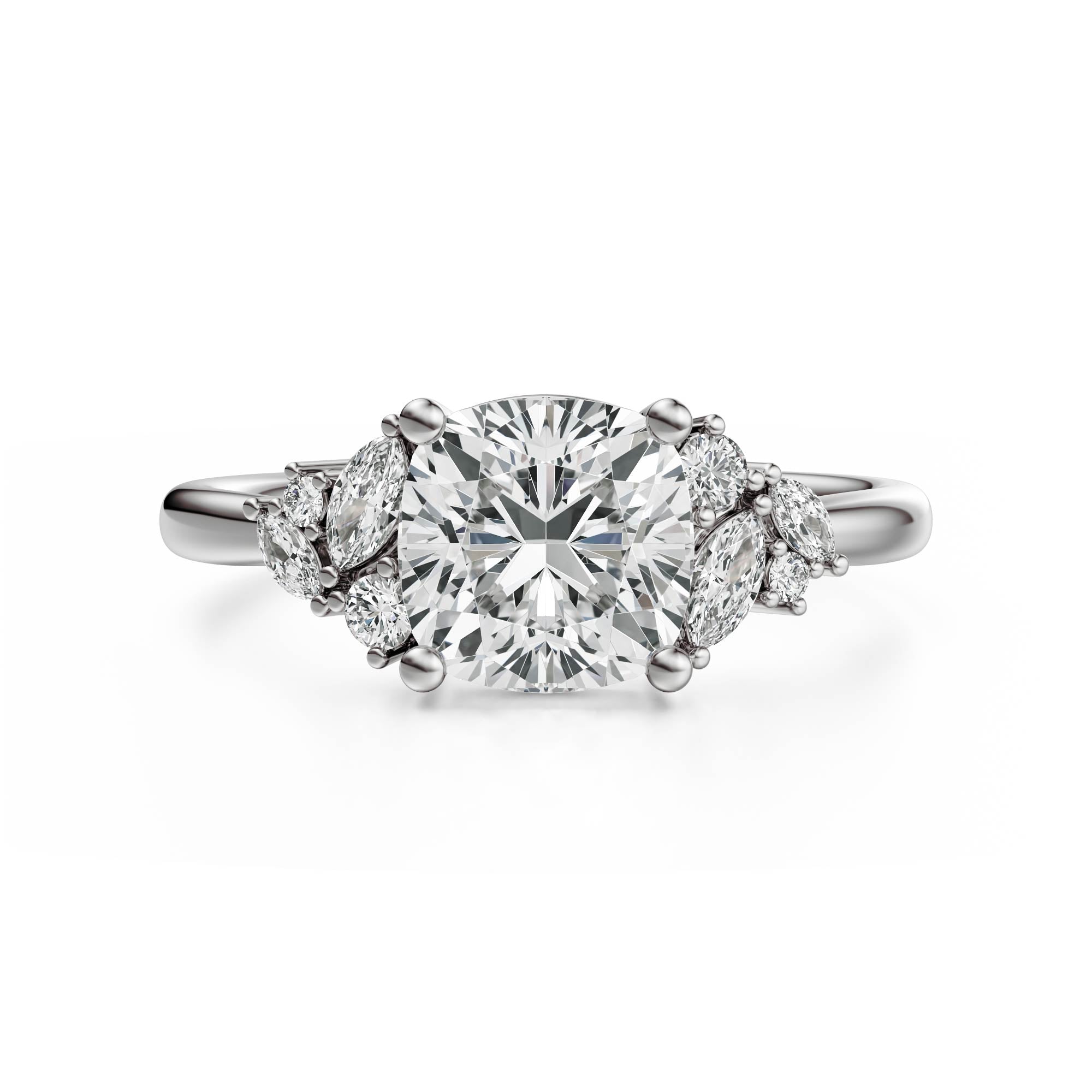 The Laurel Ring | Cushion | Setting Only