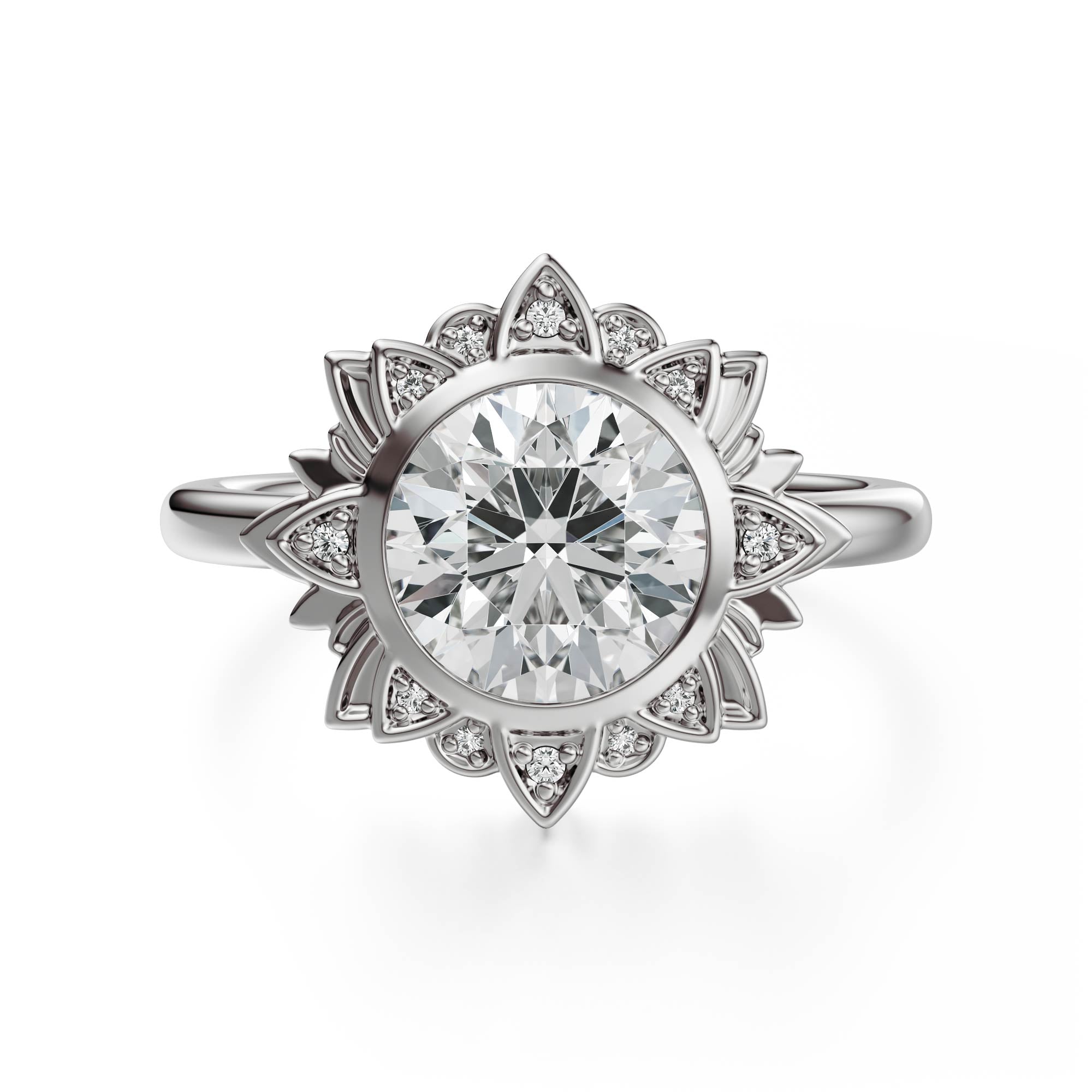 The Lotus Ring | Round - Lavender Creek Gems