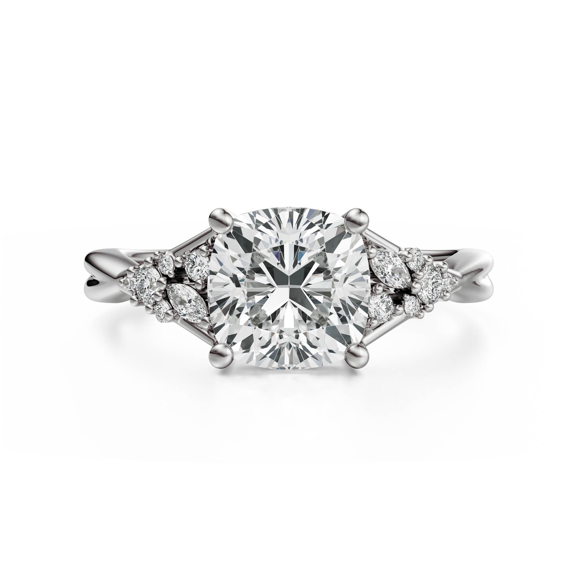 The Lyria Ring | Cushion | Setting Only