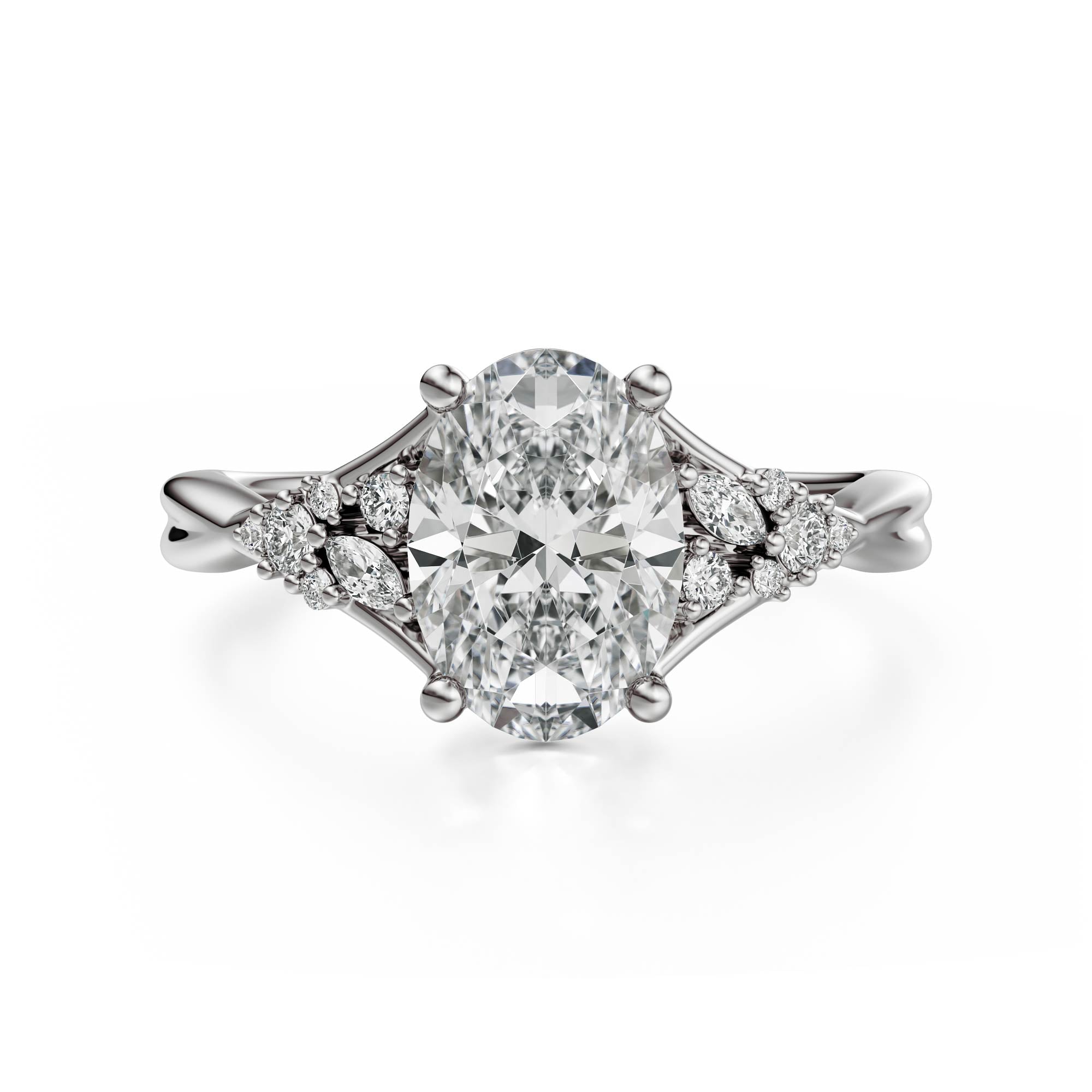 The Lyria Ring | Oval | Setting Only