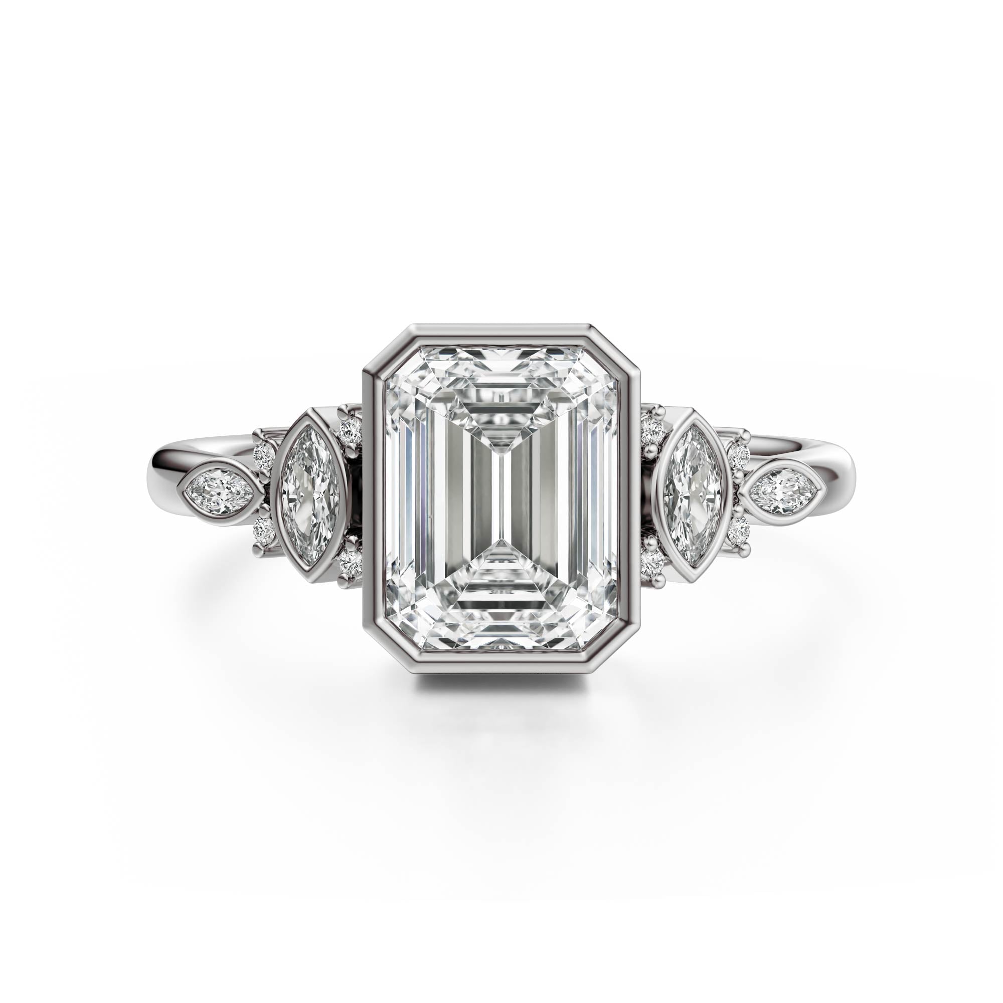The All Bezel Maeve Ring | Emerald Cut