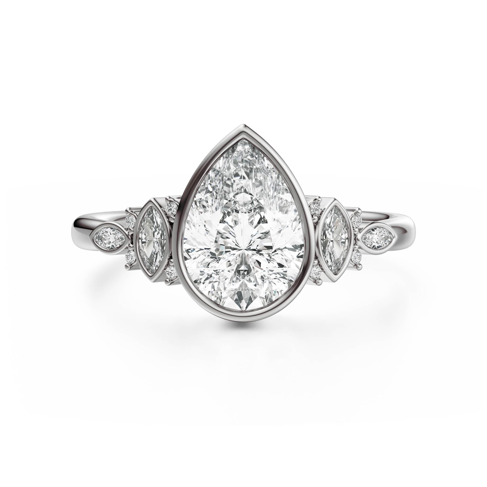 The All Bezel Maeve Ring | Pear | Setting Only