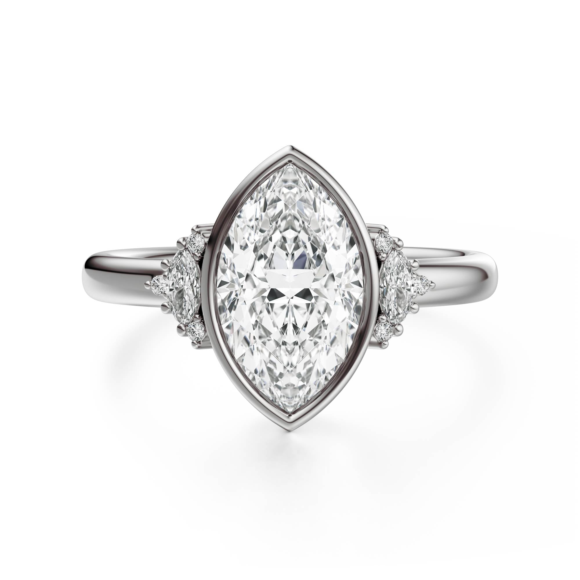The Bezel Maren Ring | Marquise | Setting Only - Lavender Creek Gems