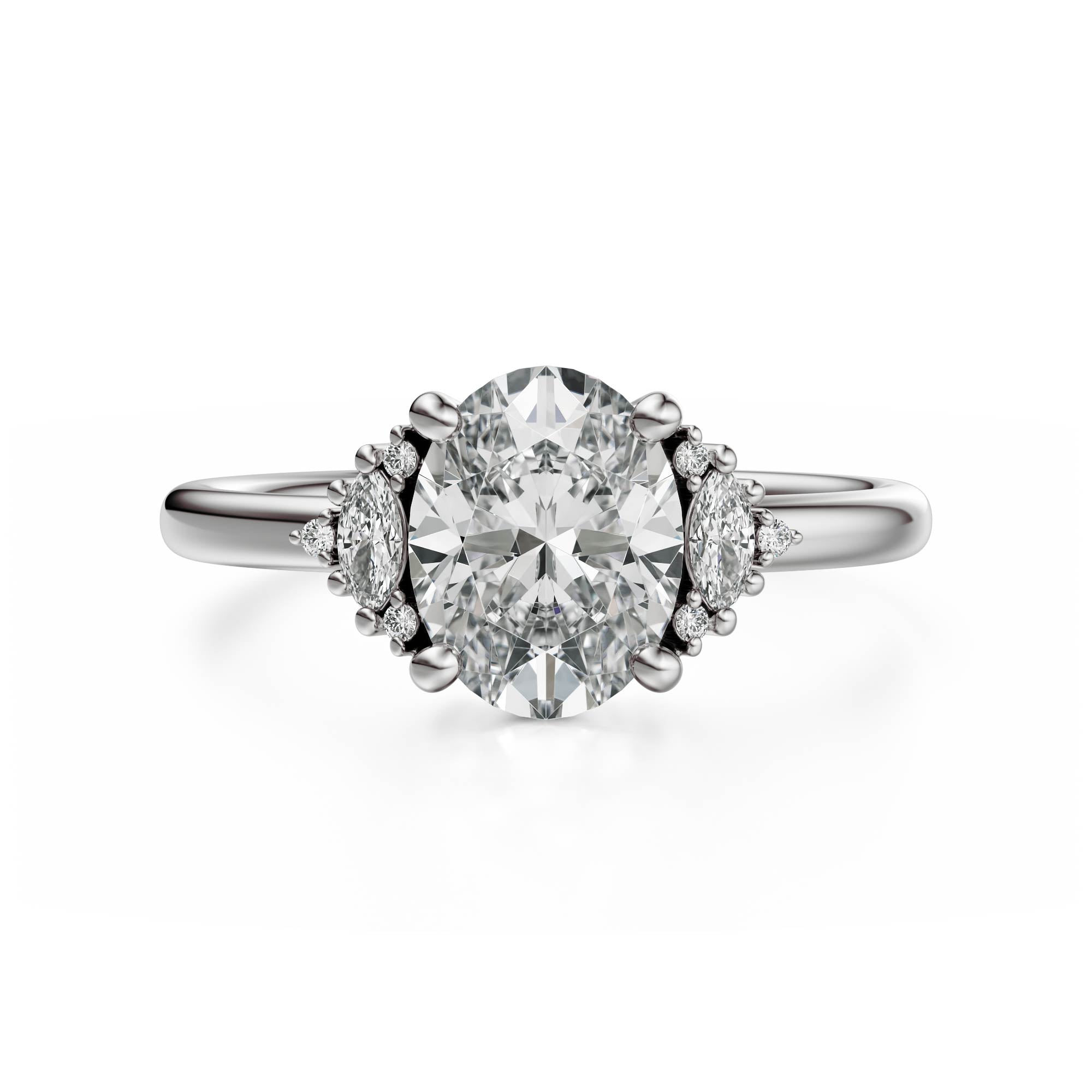 The Low Maren Ring | Oval | Setting Only