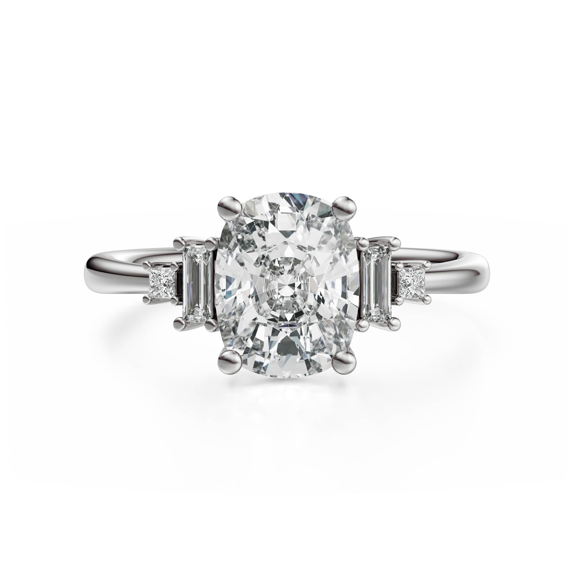 The Mira Ring | Elongated Cushion | Setting Only - Lavender Creek Gems