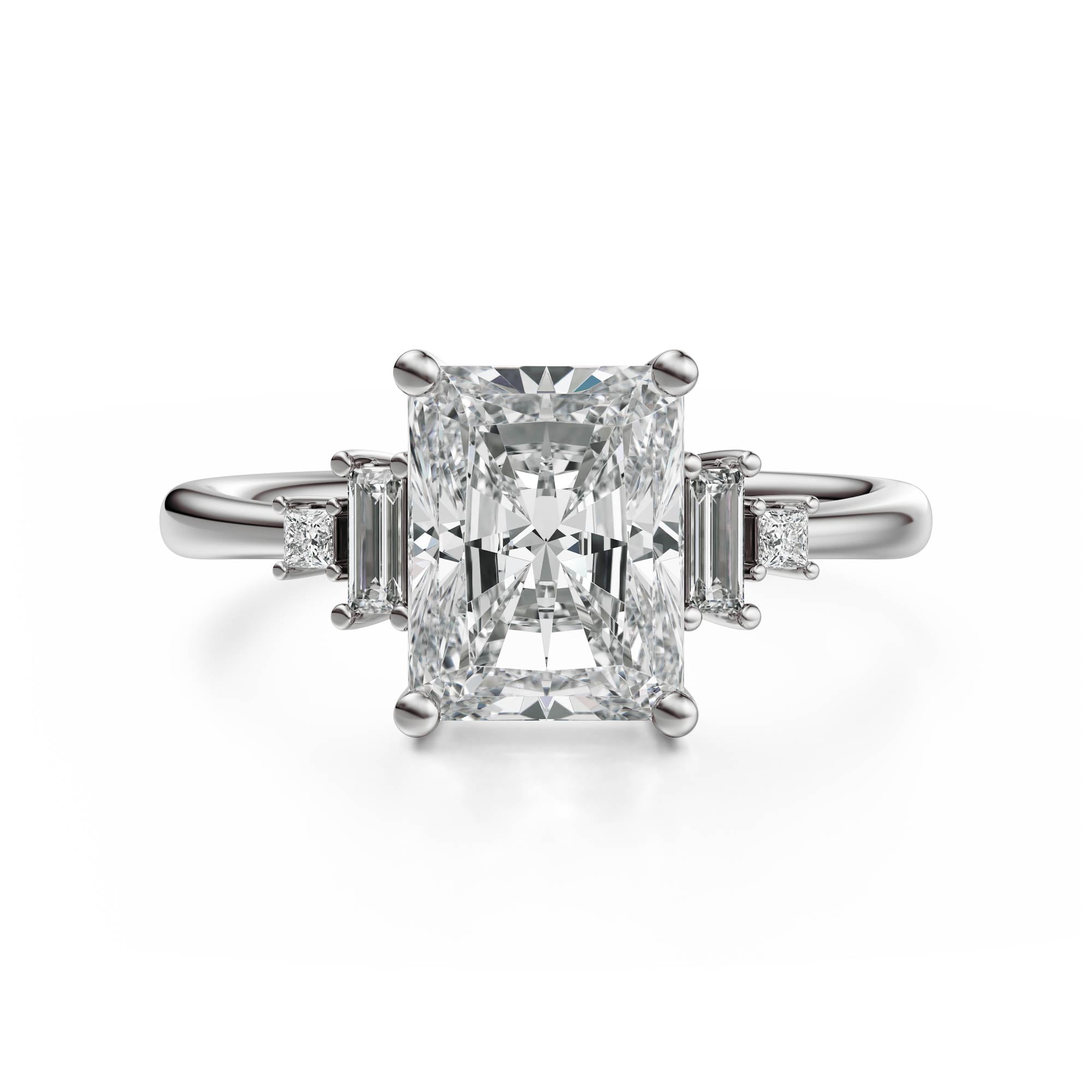 The Mira Ring | Radiant | Setting Only - Lavender Creek Gems