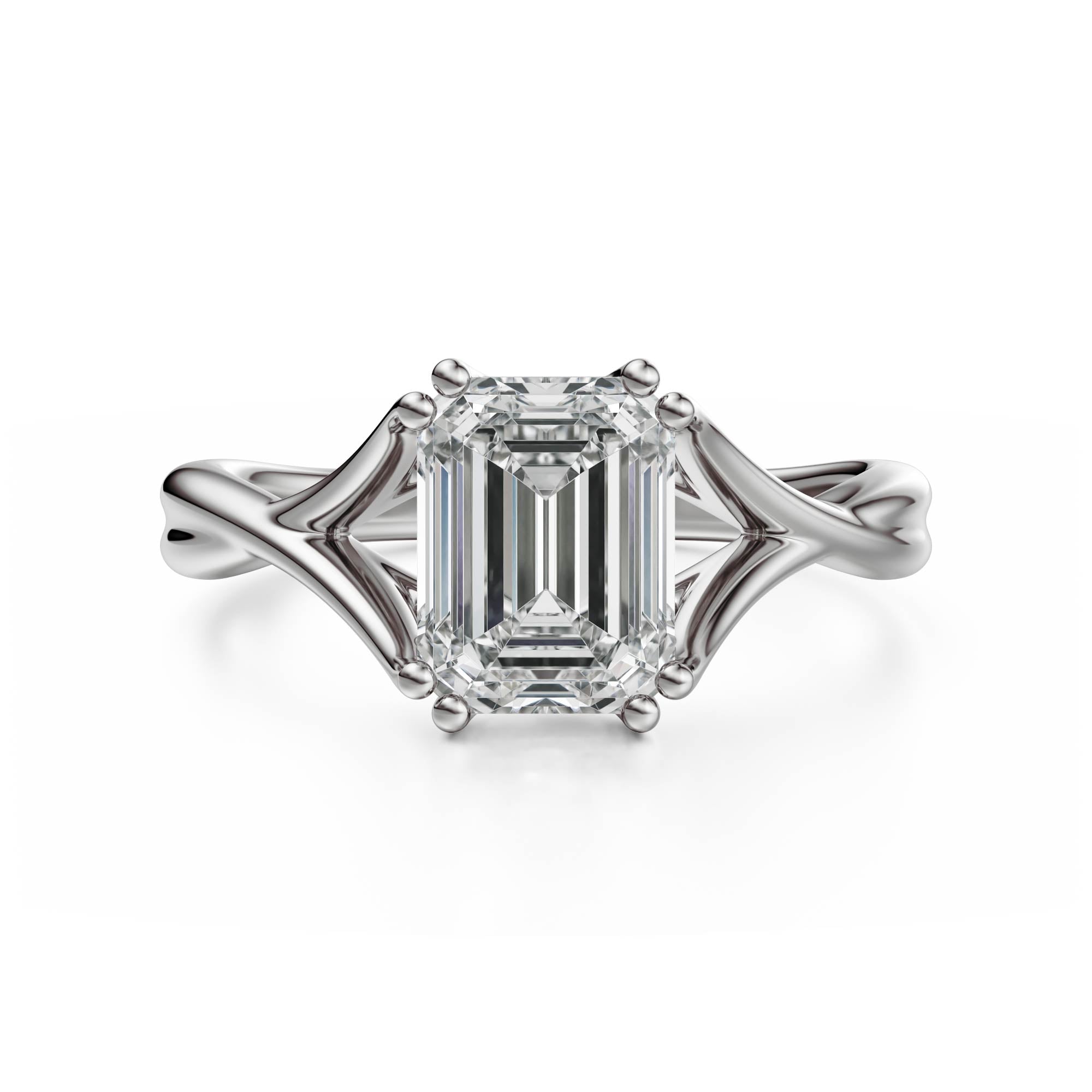The Entwine Ring | Emerald Cut - Lavender Creek Gems