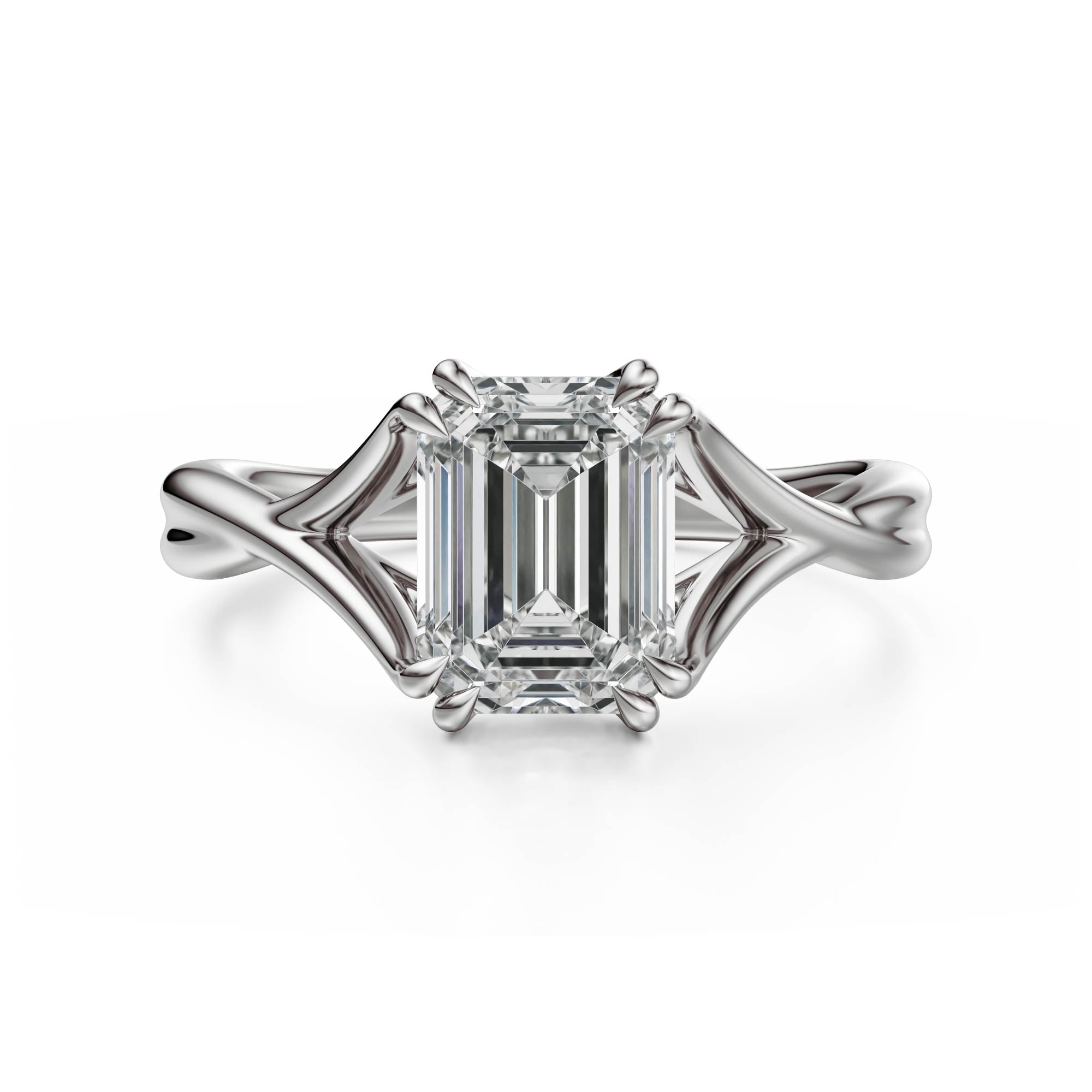The Entwine Ring | Emerald Cut - Lavender Creek Gems
