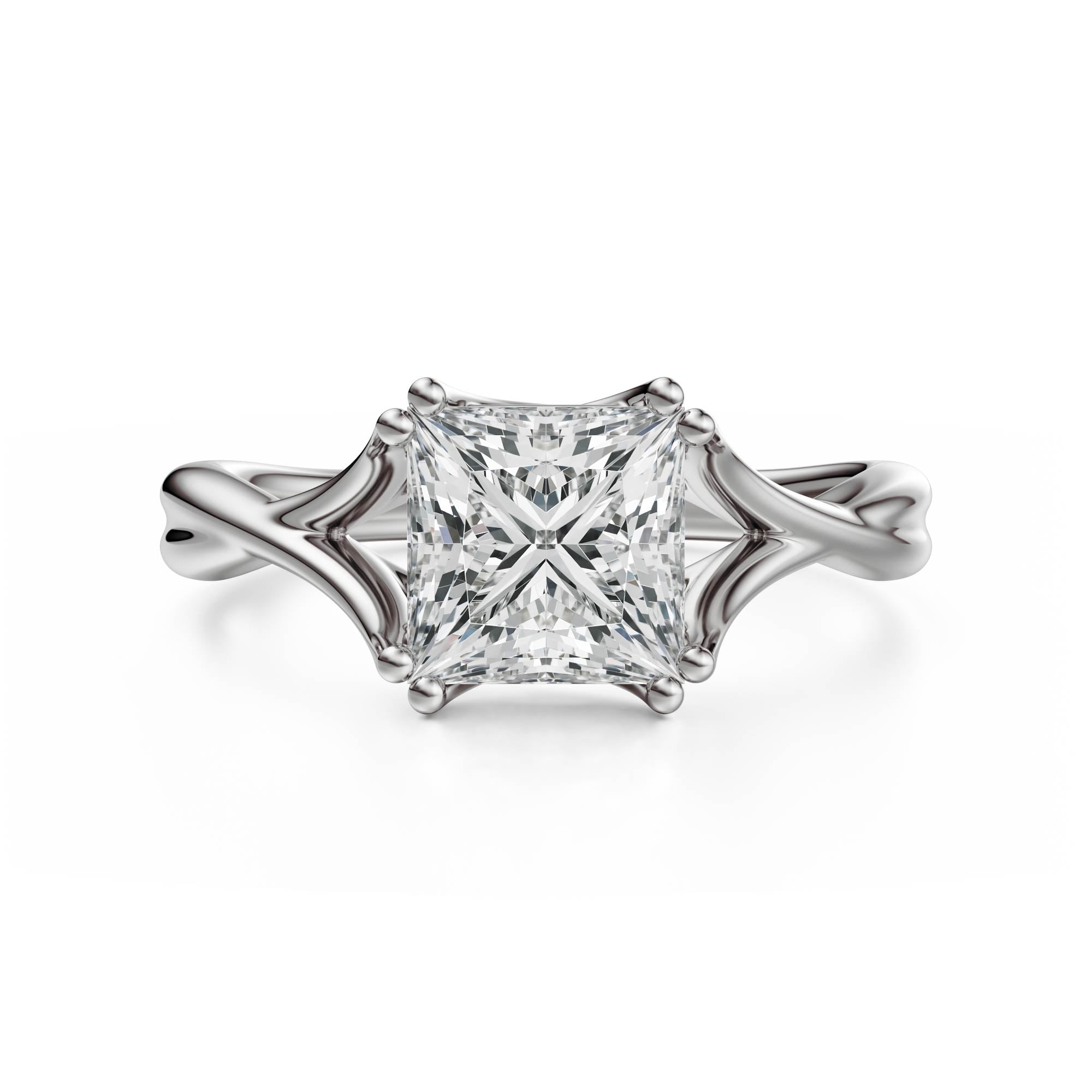 The Entwine Ring | Princess | Setting Only - Lavender Creek Gems