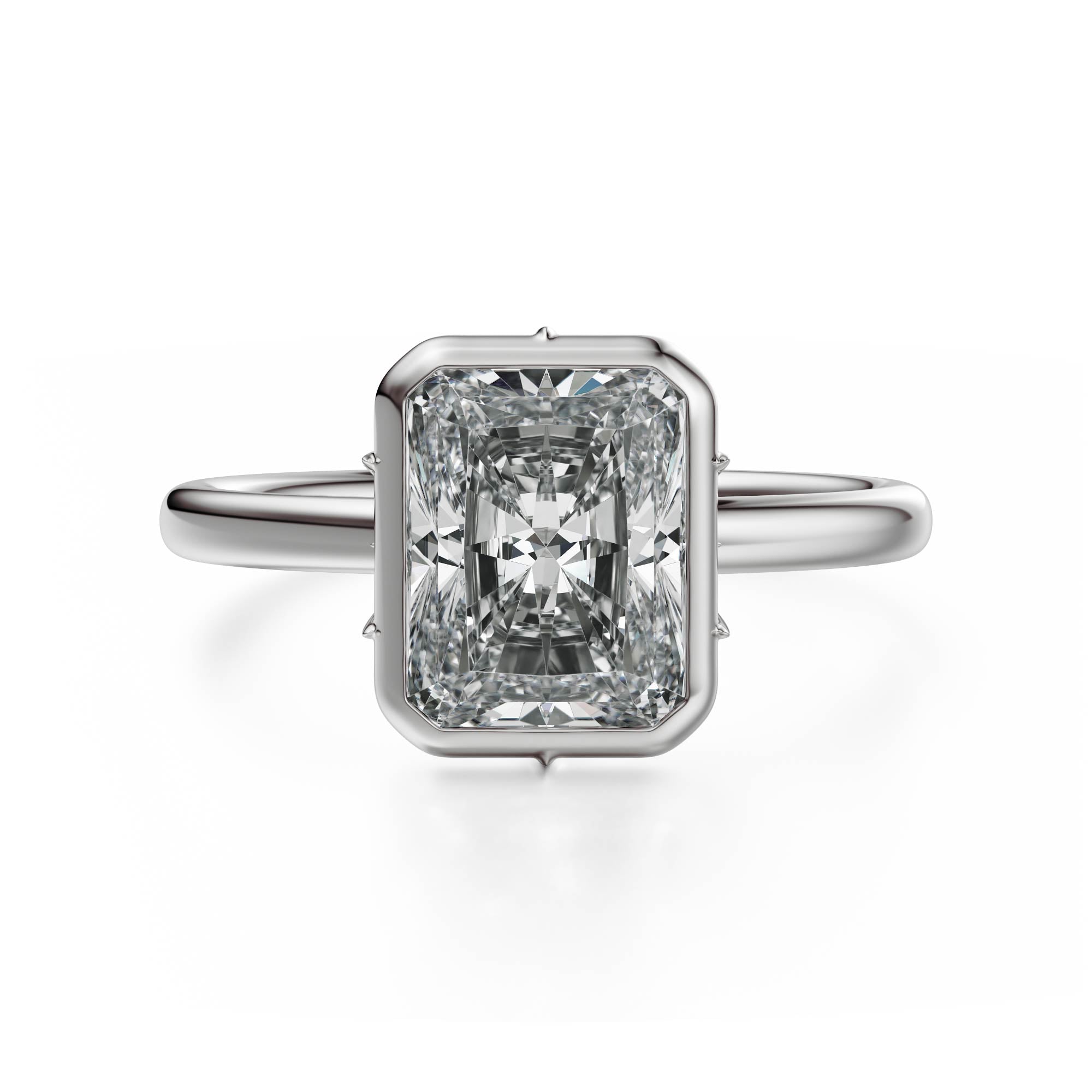 The Bezel Secret Garden Ring | Radiant | Setting Only