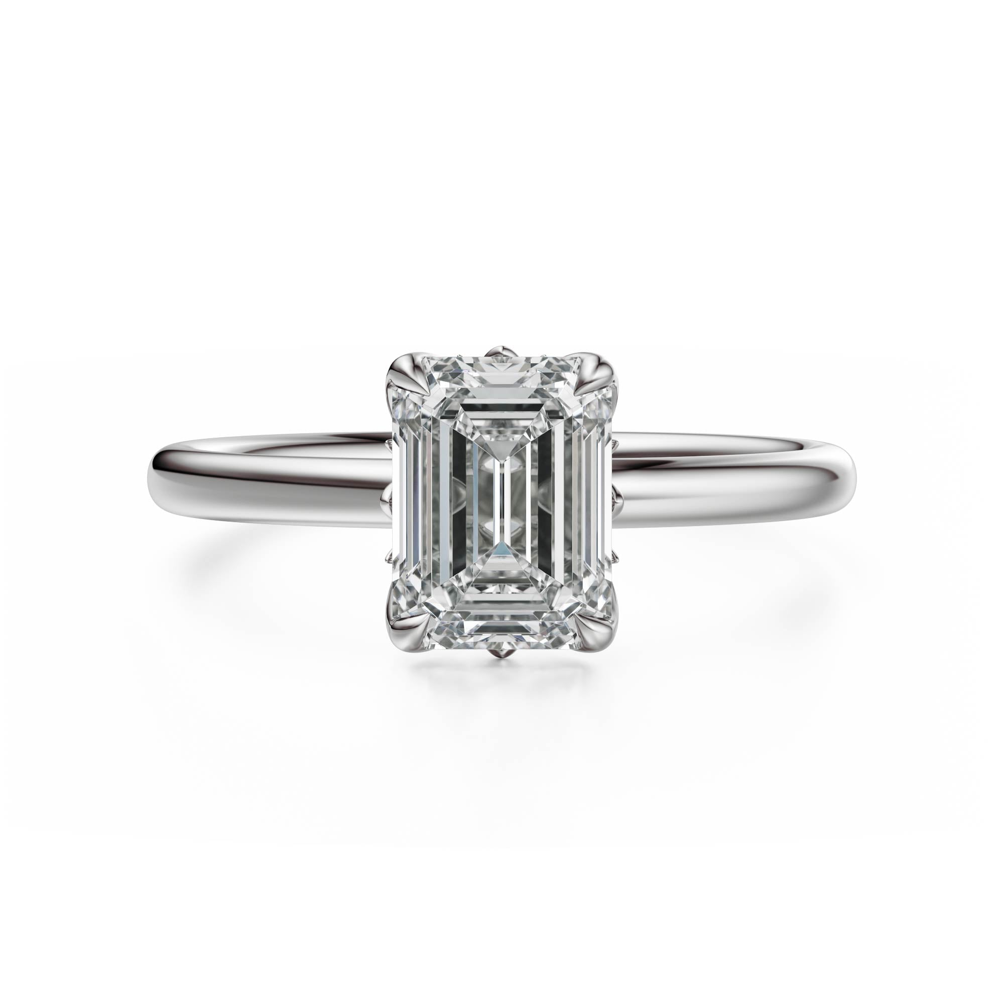 The Secret Garden Ring | Emerald Cut | Setting Only