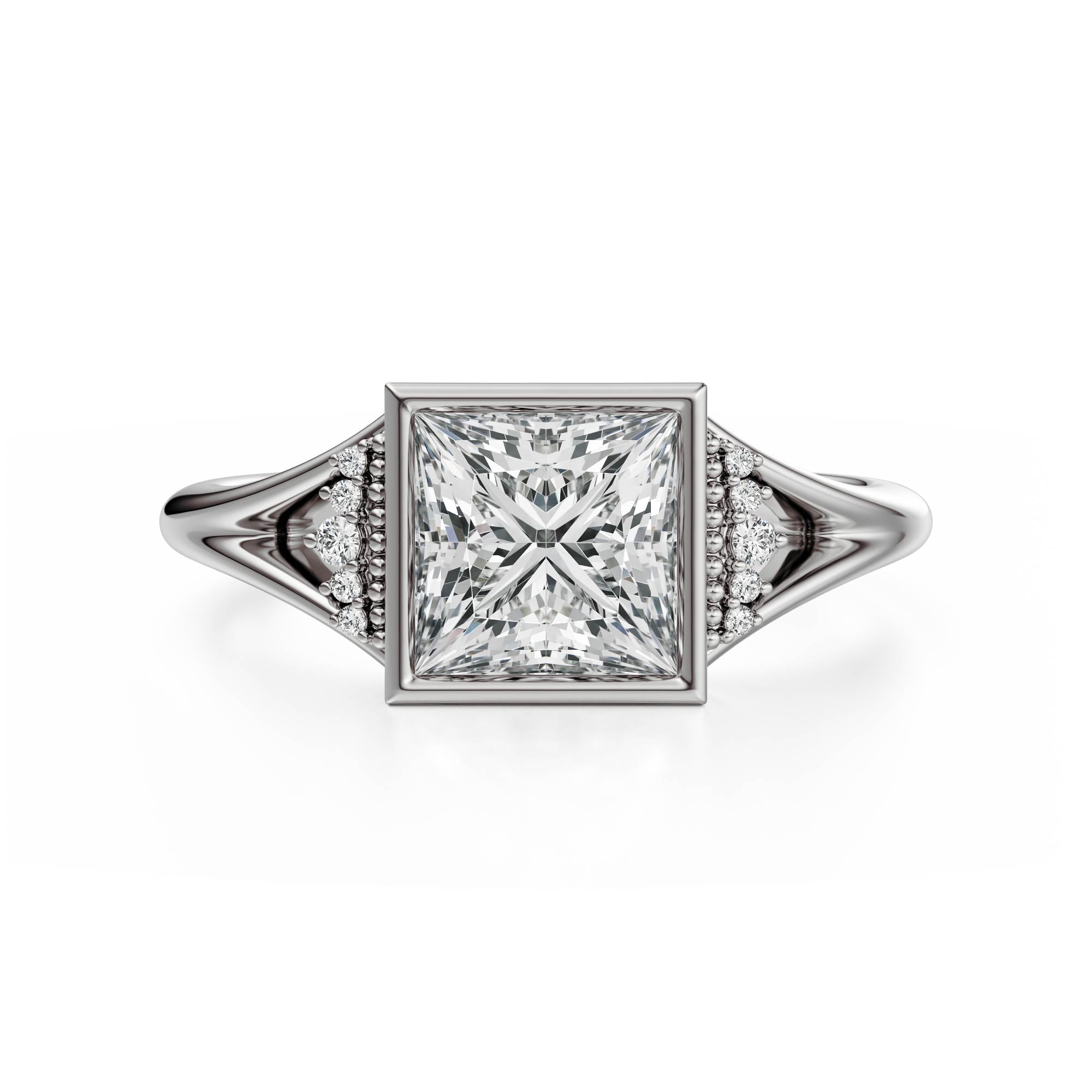 The Bezel Serendipity Ring | Princess - Lavender Creek Gems