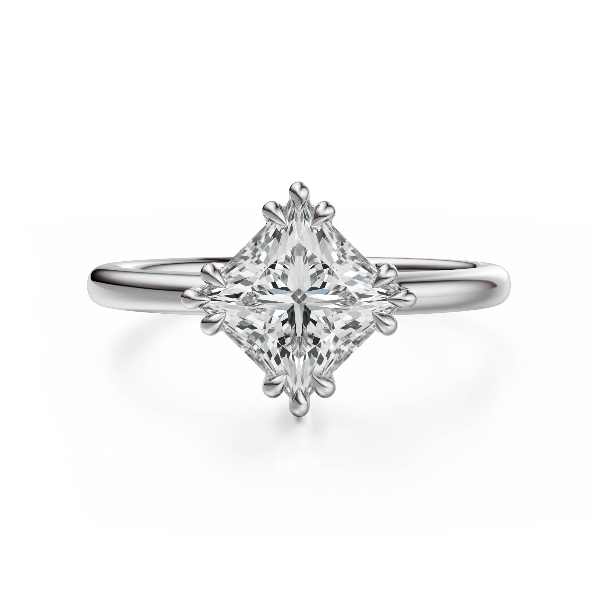 The Thalassa Ring | Princess | Setting Only - Lavender Creek Gems
