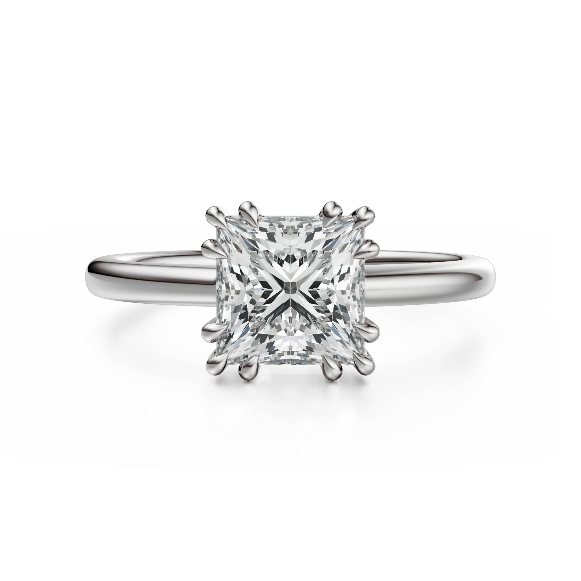 The Thalassa Ring | Princess | Setting Only - Lavender Creek Gems