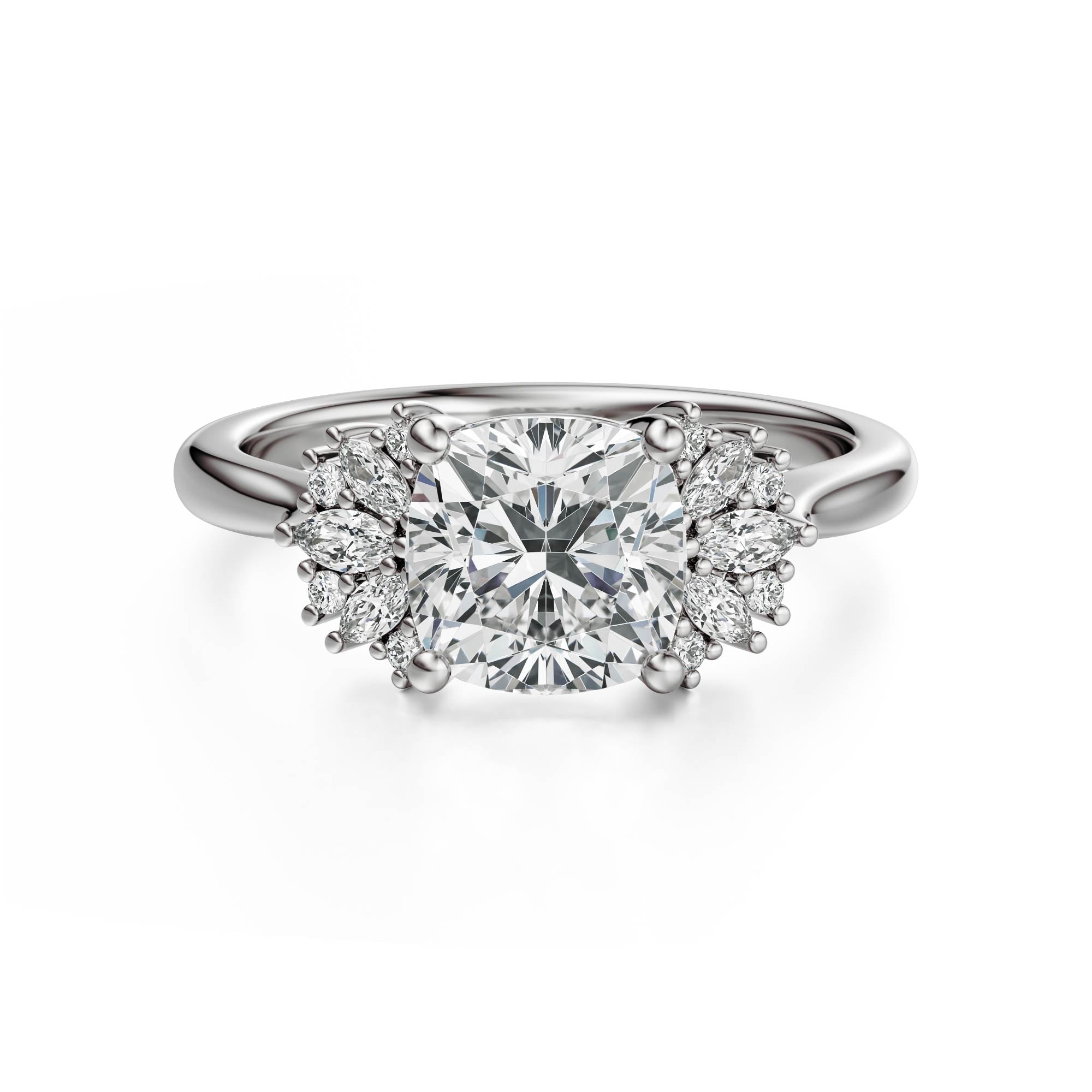 The Ambrosia Ring | Cushion | Setting Only - Lavender Creek Gems