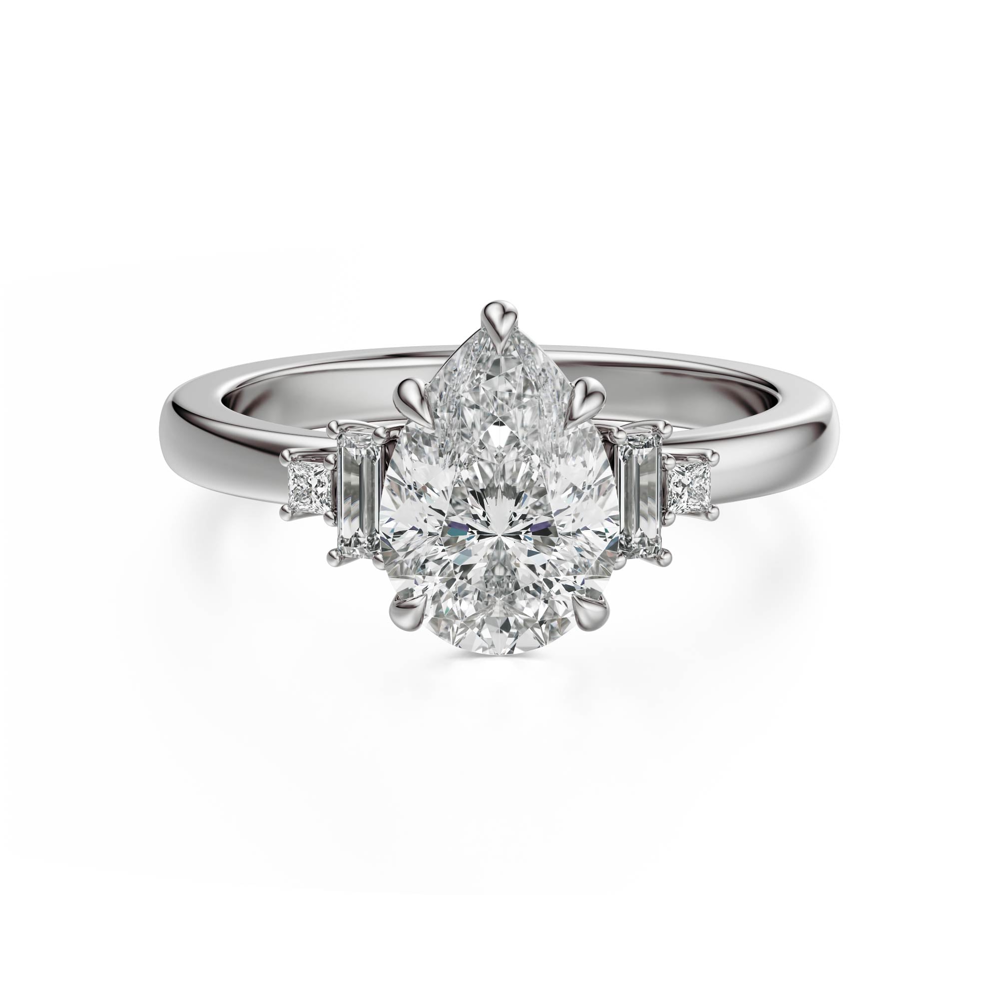 The Elevated Mira Ring | Pear | Setting Only