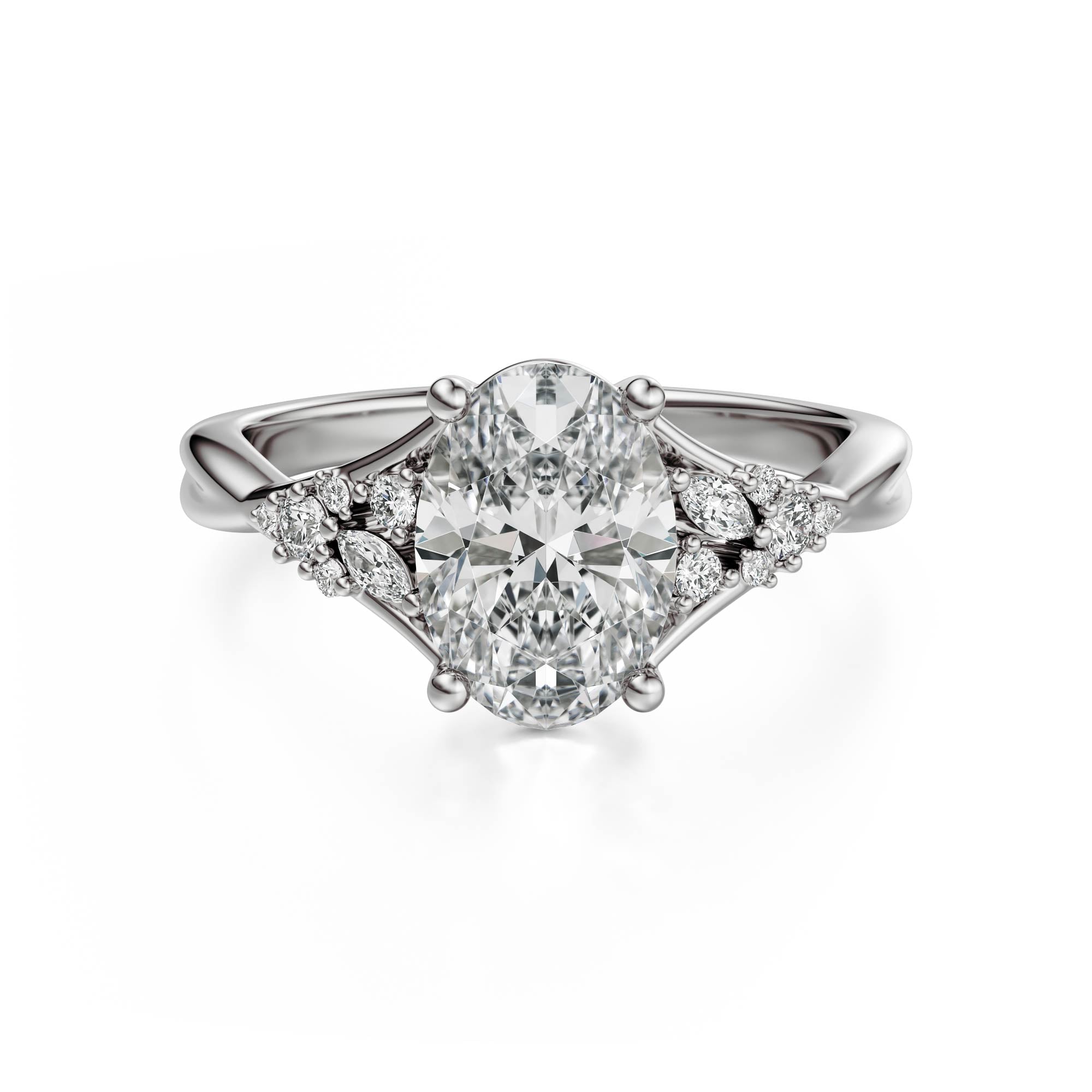 The Lyria Ring | Oval | Setting Only