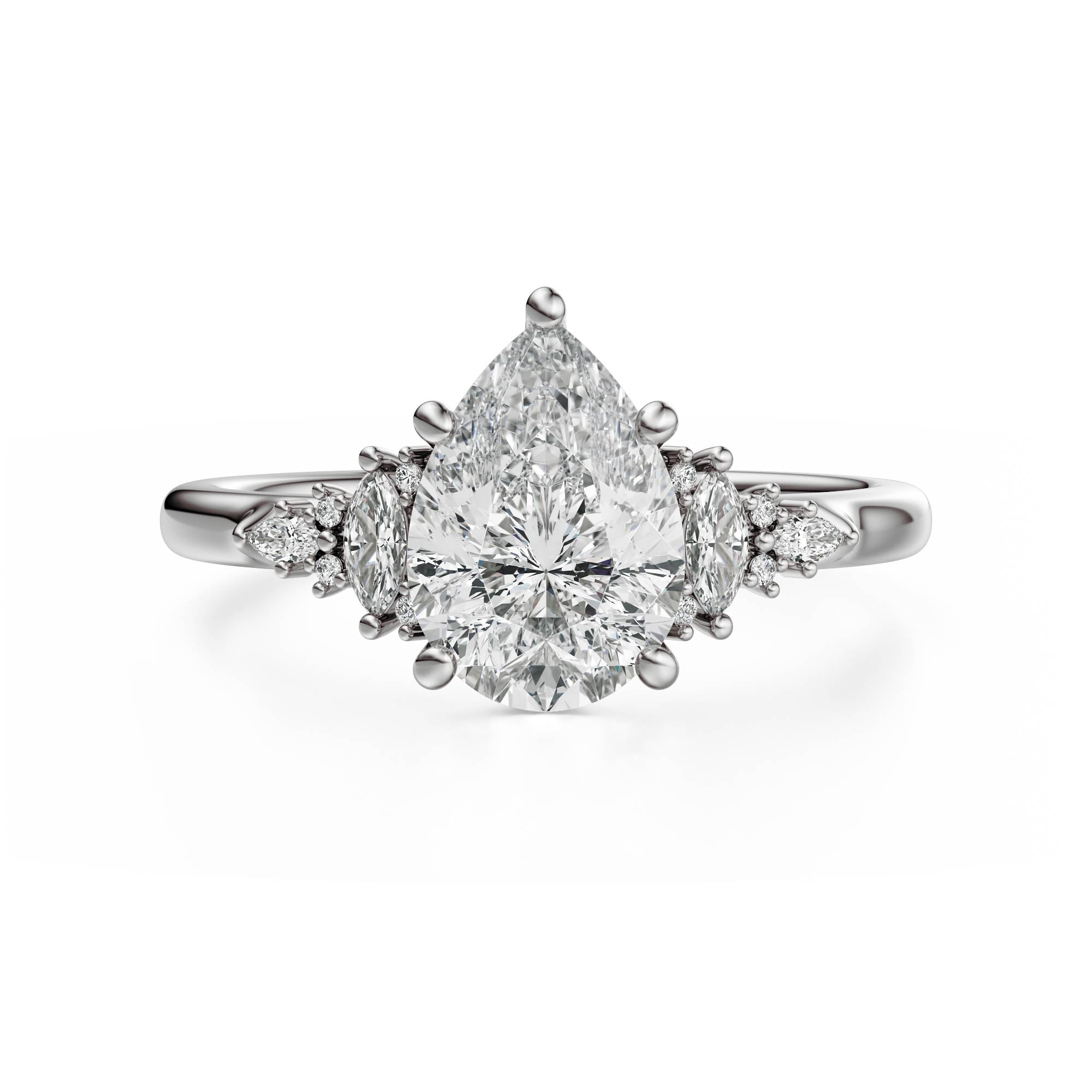 The Maeve Ring | Pear | Setting Only