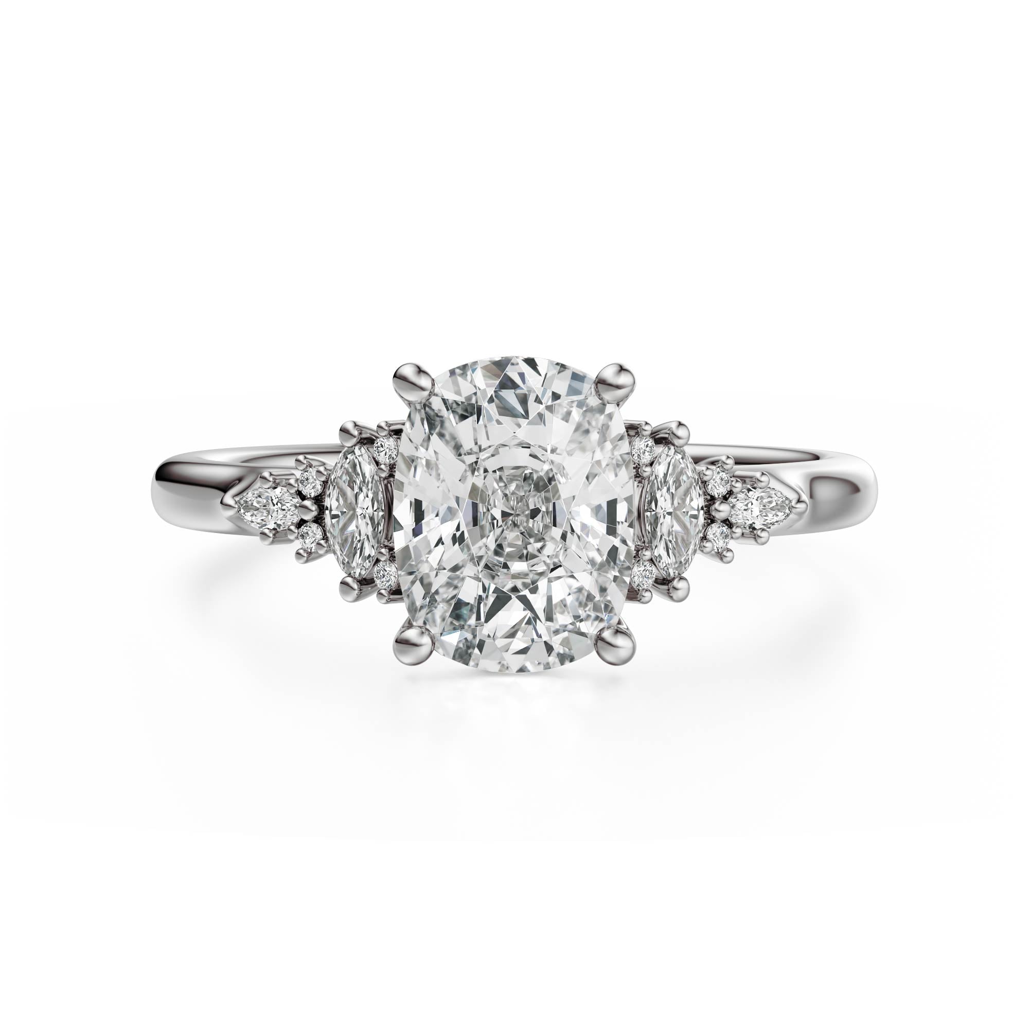 The Maeve Ring | Elongated Cushion | Setting Only