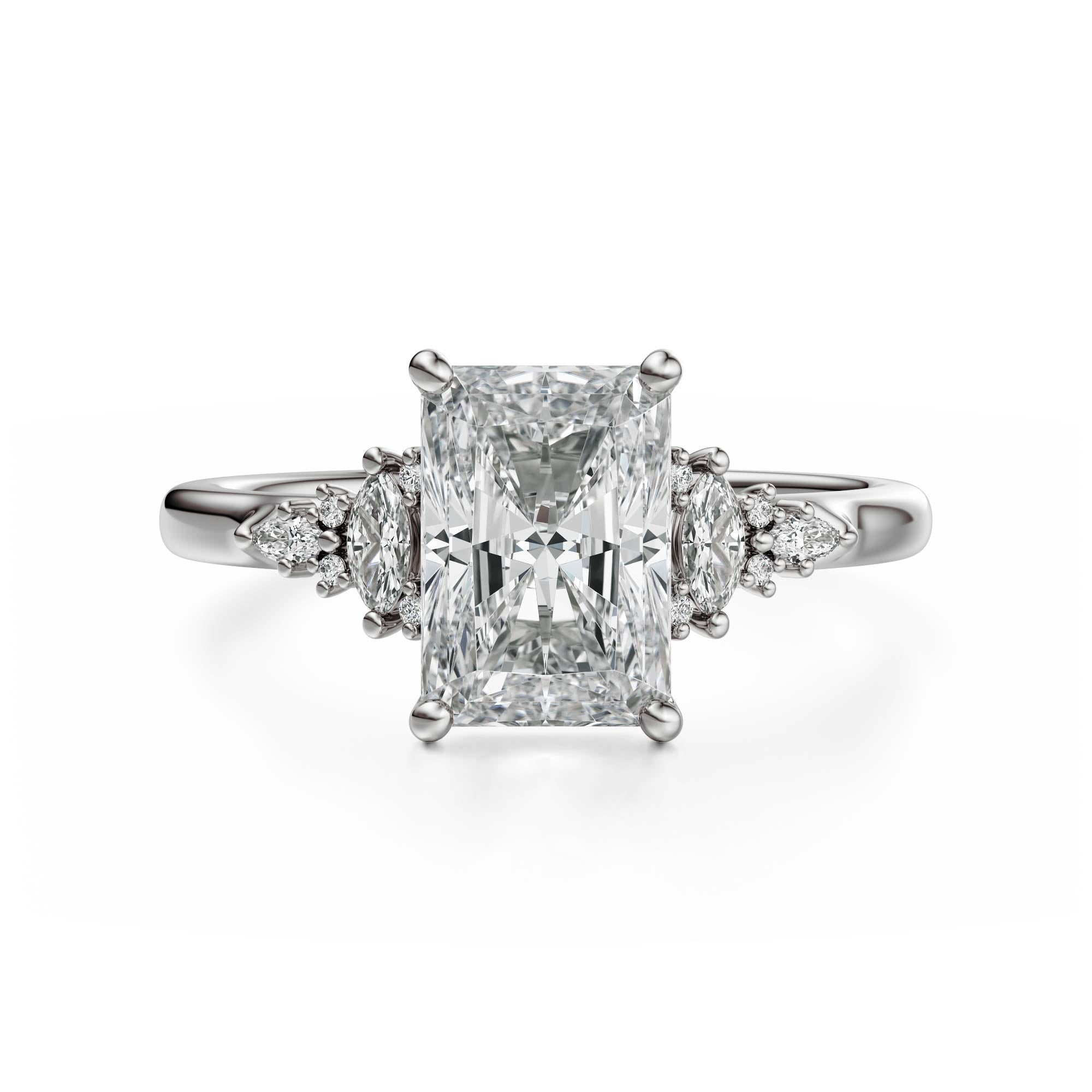 The Maeve Ring | Radiant | Setting Only - Lavender Creek Gems