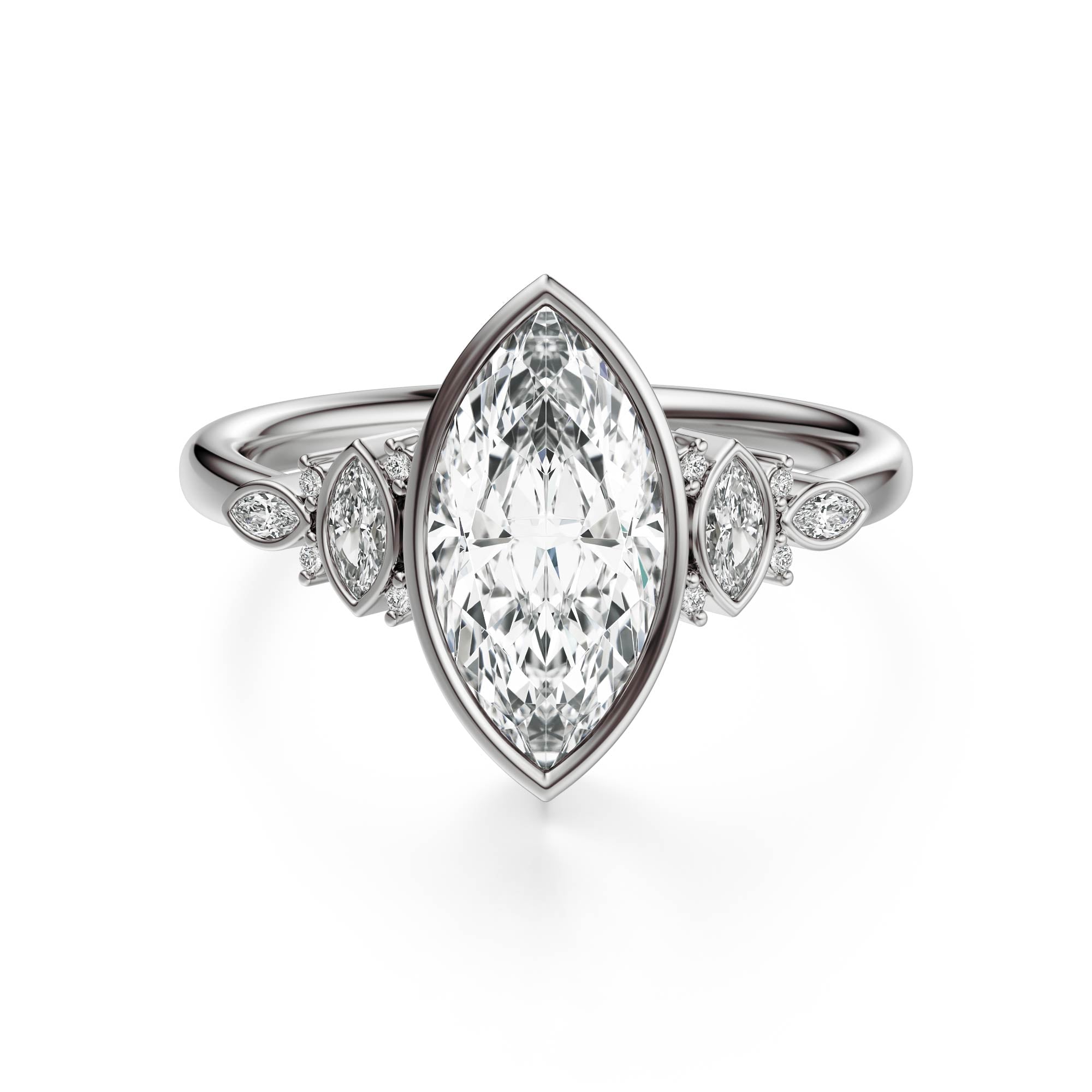 The All Bezel Maeve Ring | Marquise | Setting Only