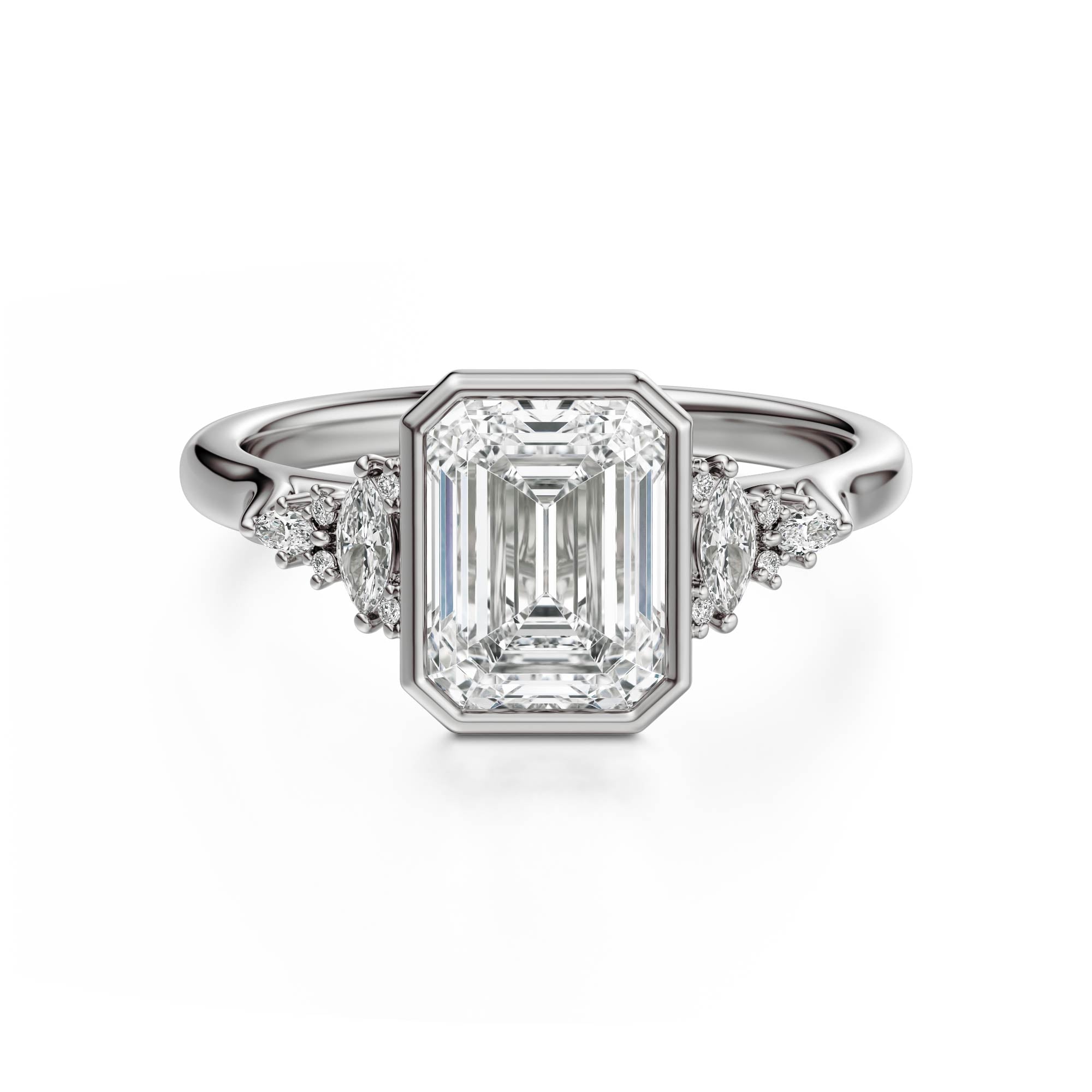 The Bezel Maeve Ring | Emerald Cut | Setting Only
