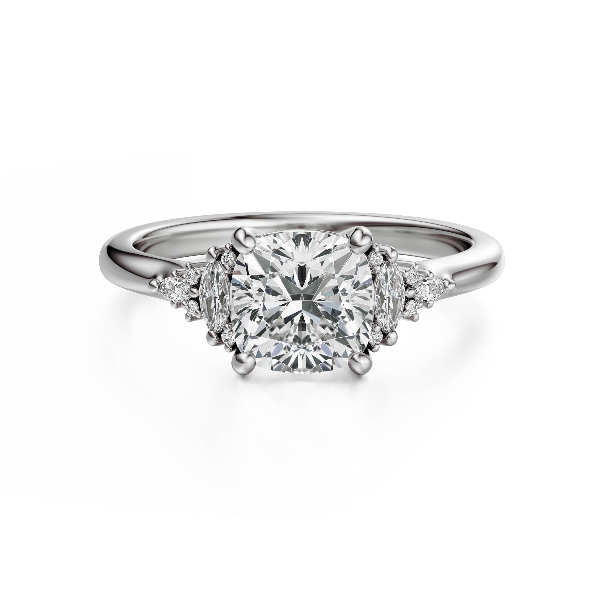 The Low Maeve Ring | Cushion | Setting Only