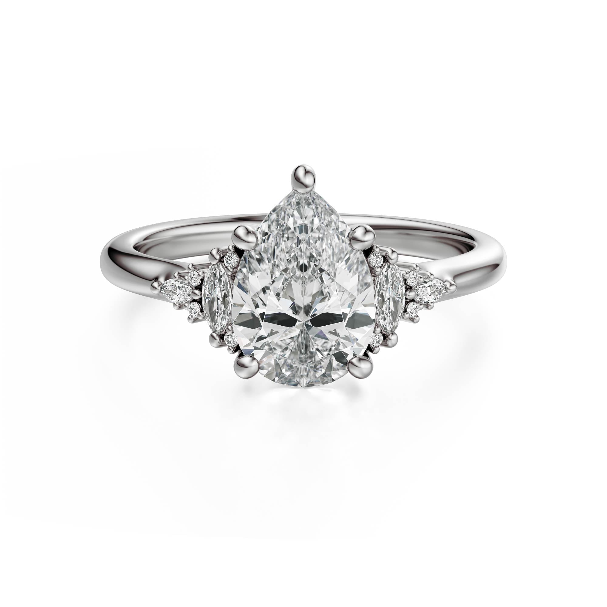 The Low Maeve Ring | Pear | Setting Only