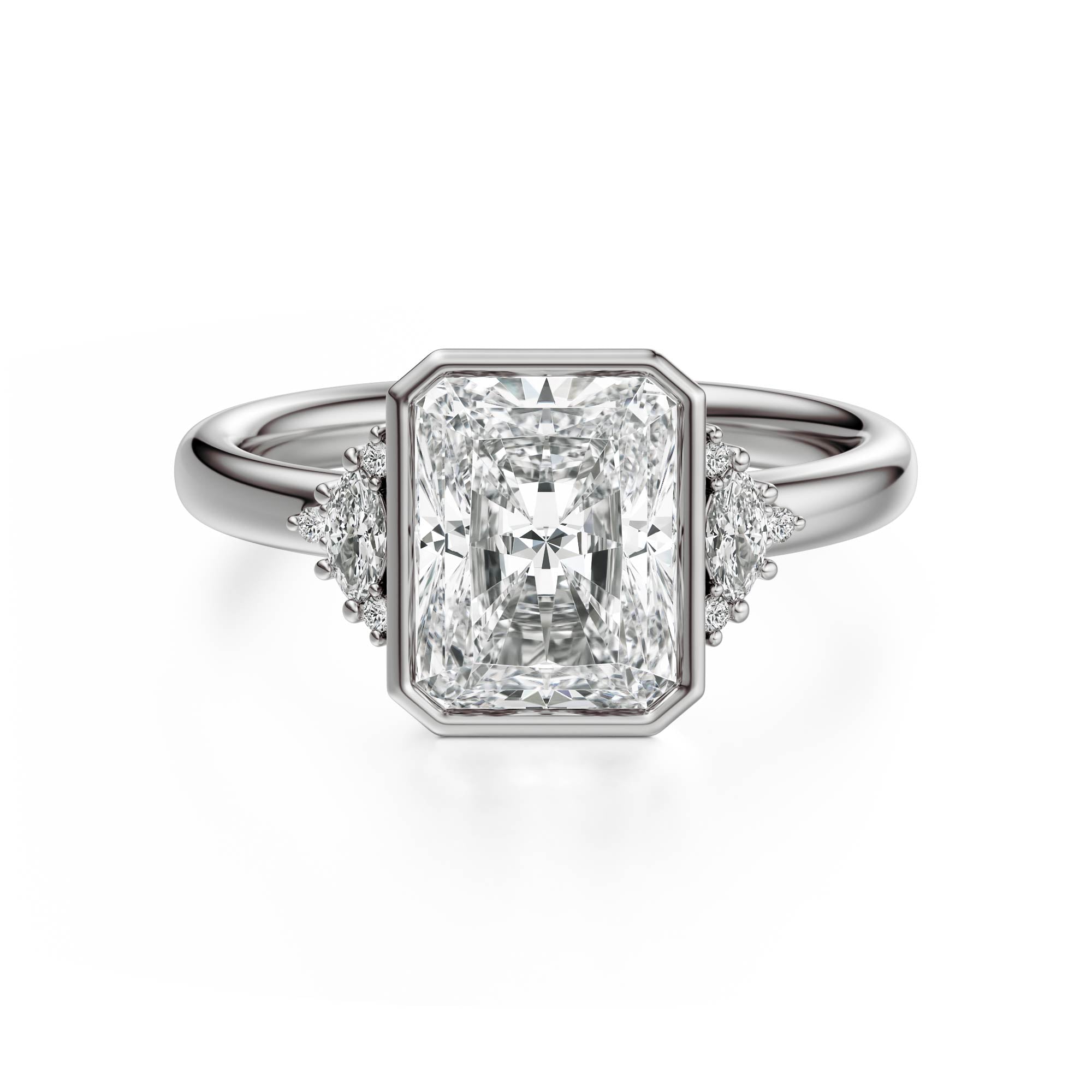 The Bezel Maren Ring | Radiant - Lavender Creek Gems