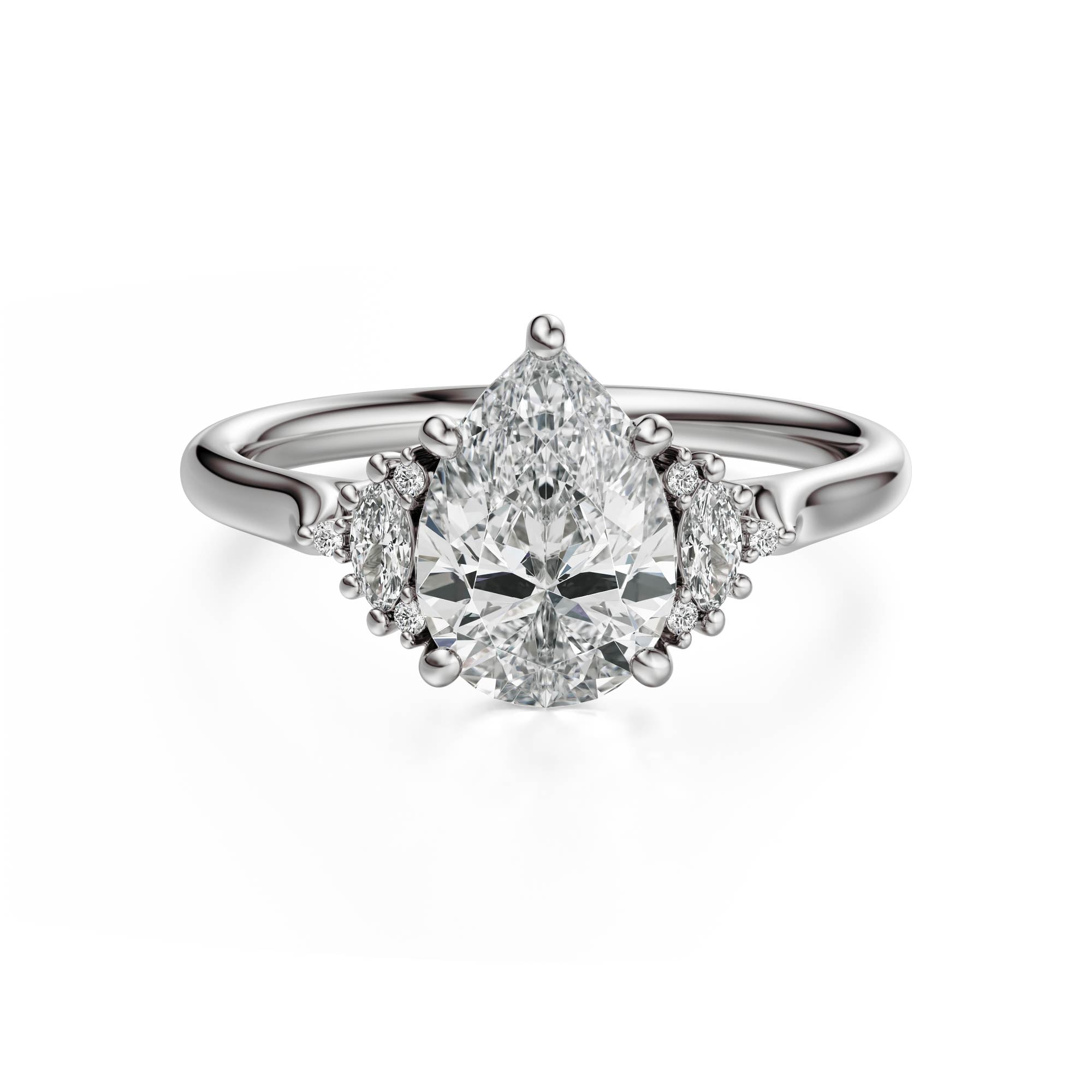 The Maren Ring | Pear | Setting Only