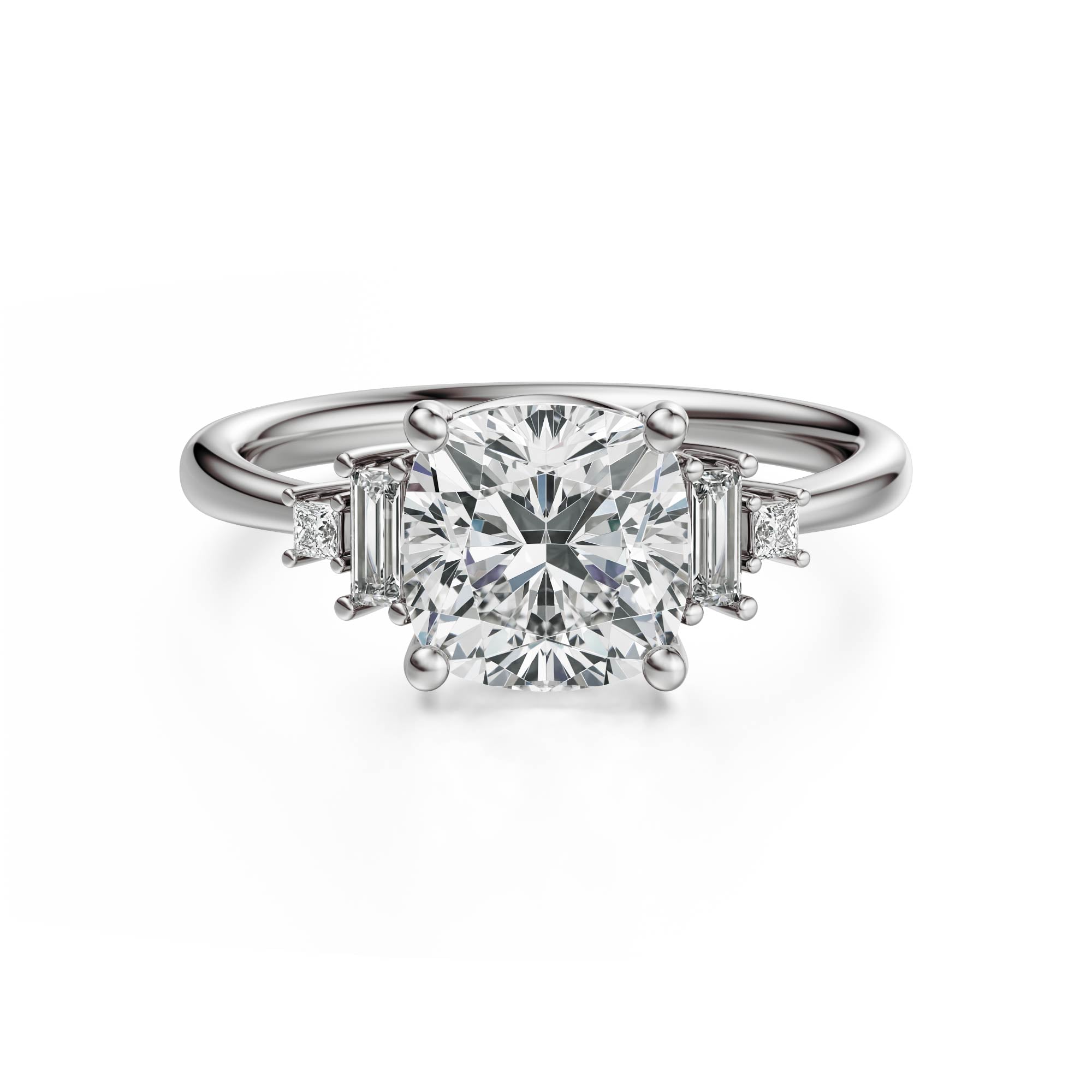 The Mira Ring | Cushion | Setting Only - Lavender Creek Gems