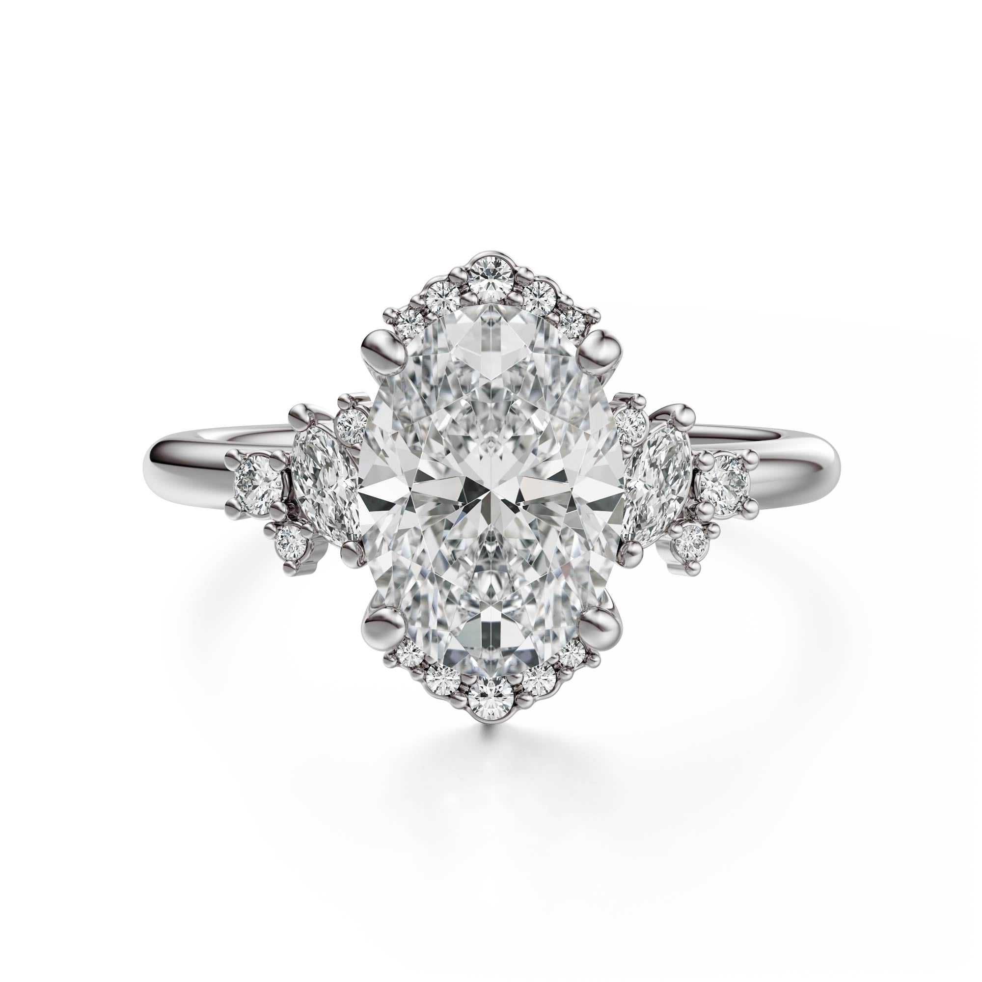 The Naevia Ring | Oval | Setting Only