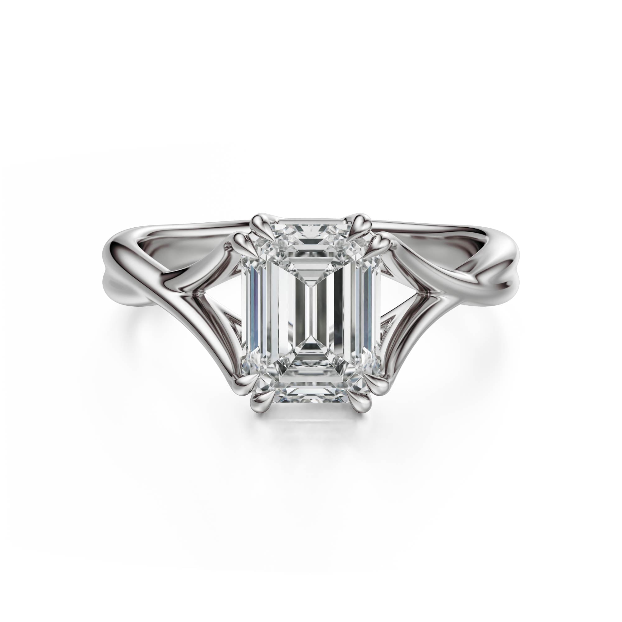 The Entwine Ring | Emerald Cut - Lavender Creek Gems