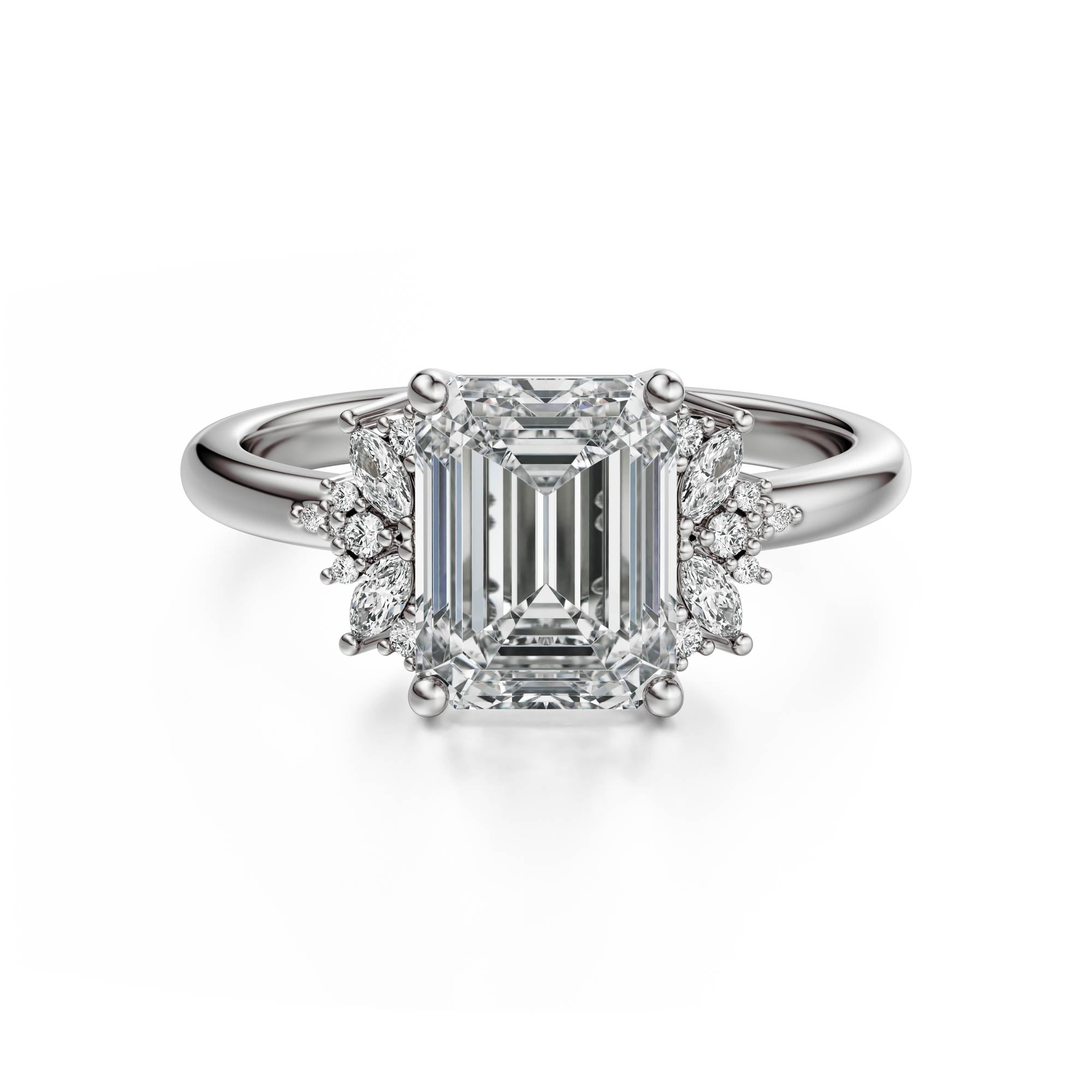 The Reverie Ring | Emerald Cut | Setting Only