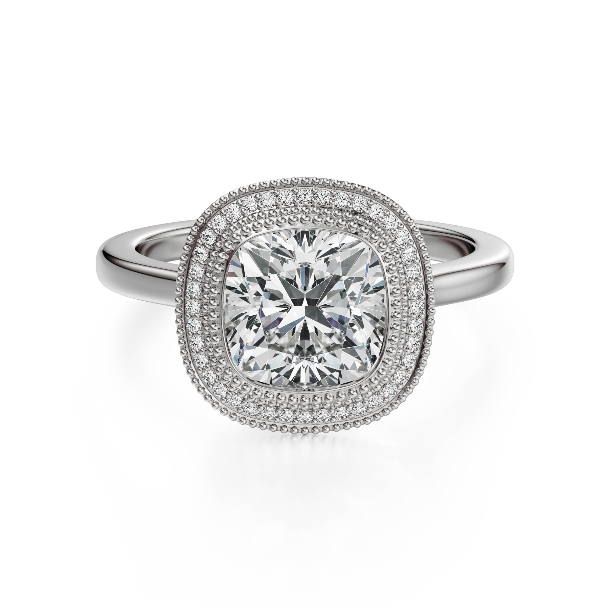 The Satine Ring | Cushion | Setting Only