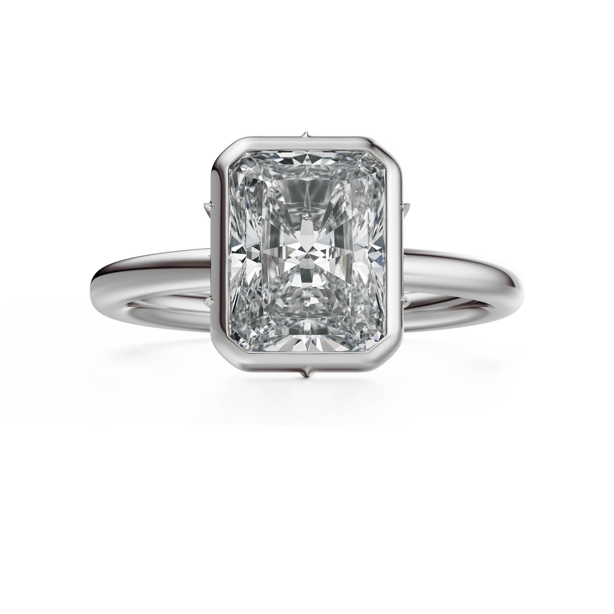 The Bezel Secret Garden Ring | Radiant | Setting Only