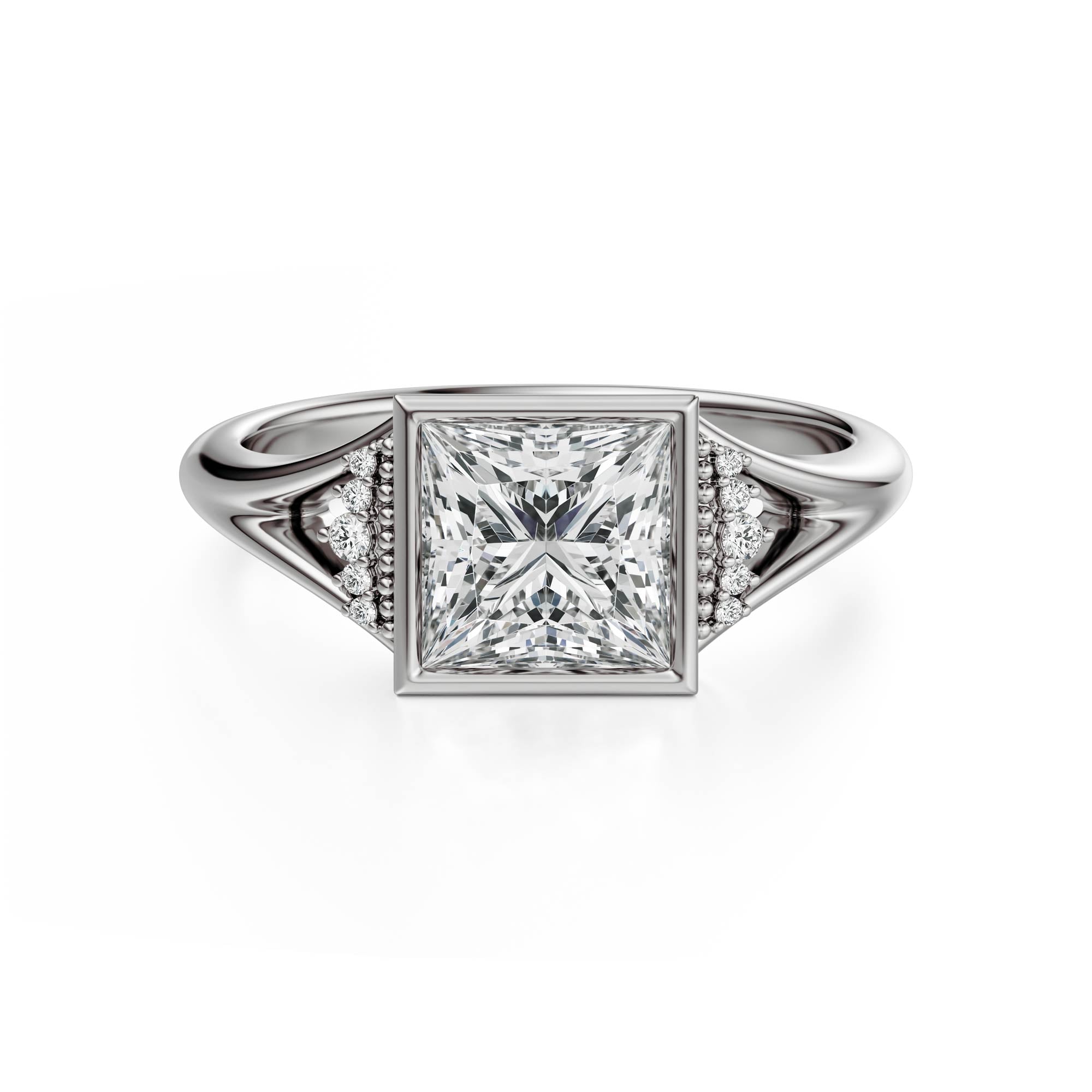 The Bezel Serendipity Ring | Princess - Lavender Creek Gems