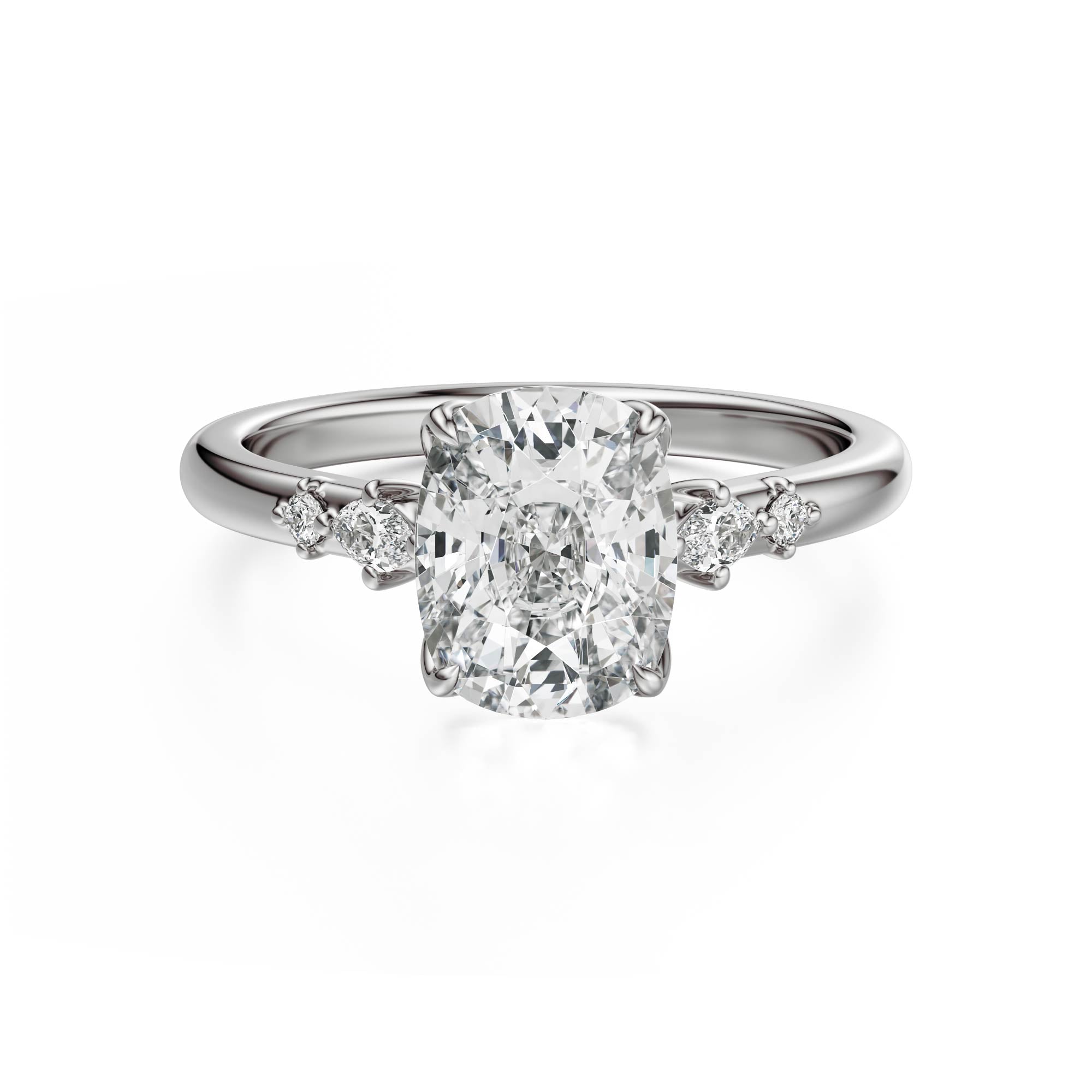 The Skye Ring | Elongated Cushion | Setting Only - Lavender Creek Gems