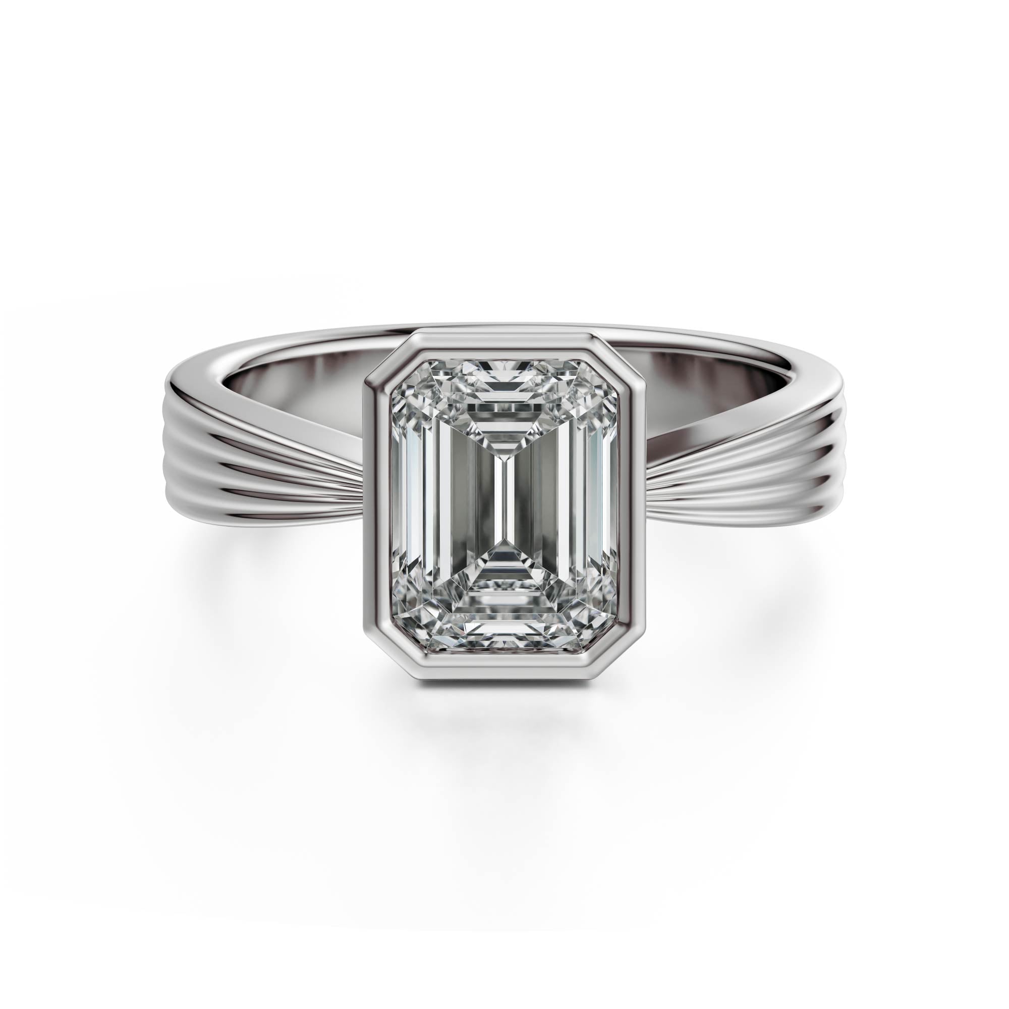 The Veil Ring | Emerald Cut - Lavender Creek Gems