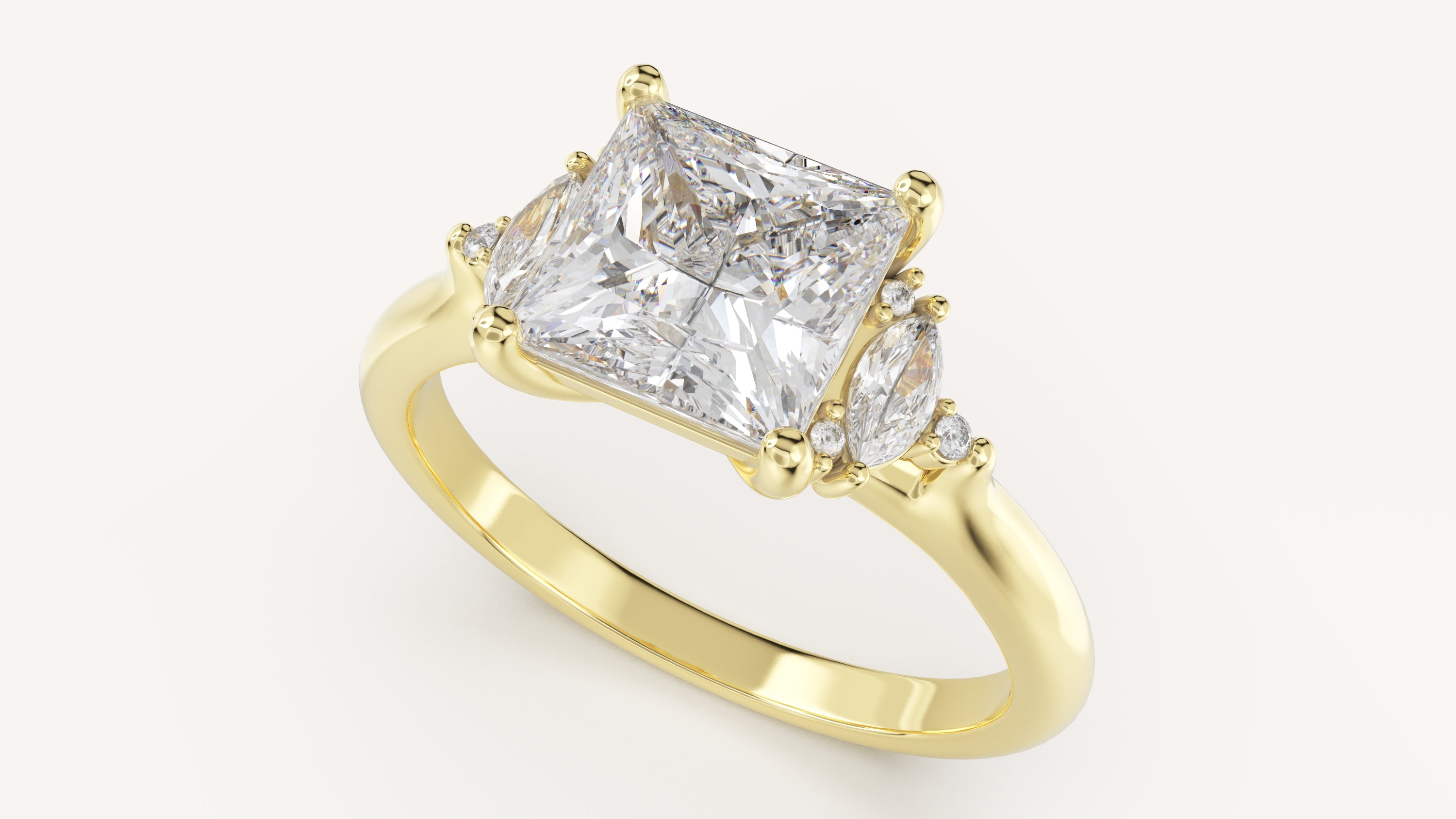 The Maren Ring | Princess | Setting Only - Lavender Creek Gems