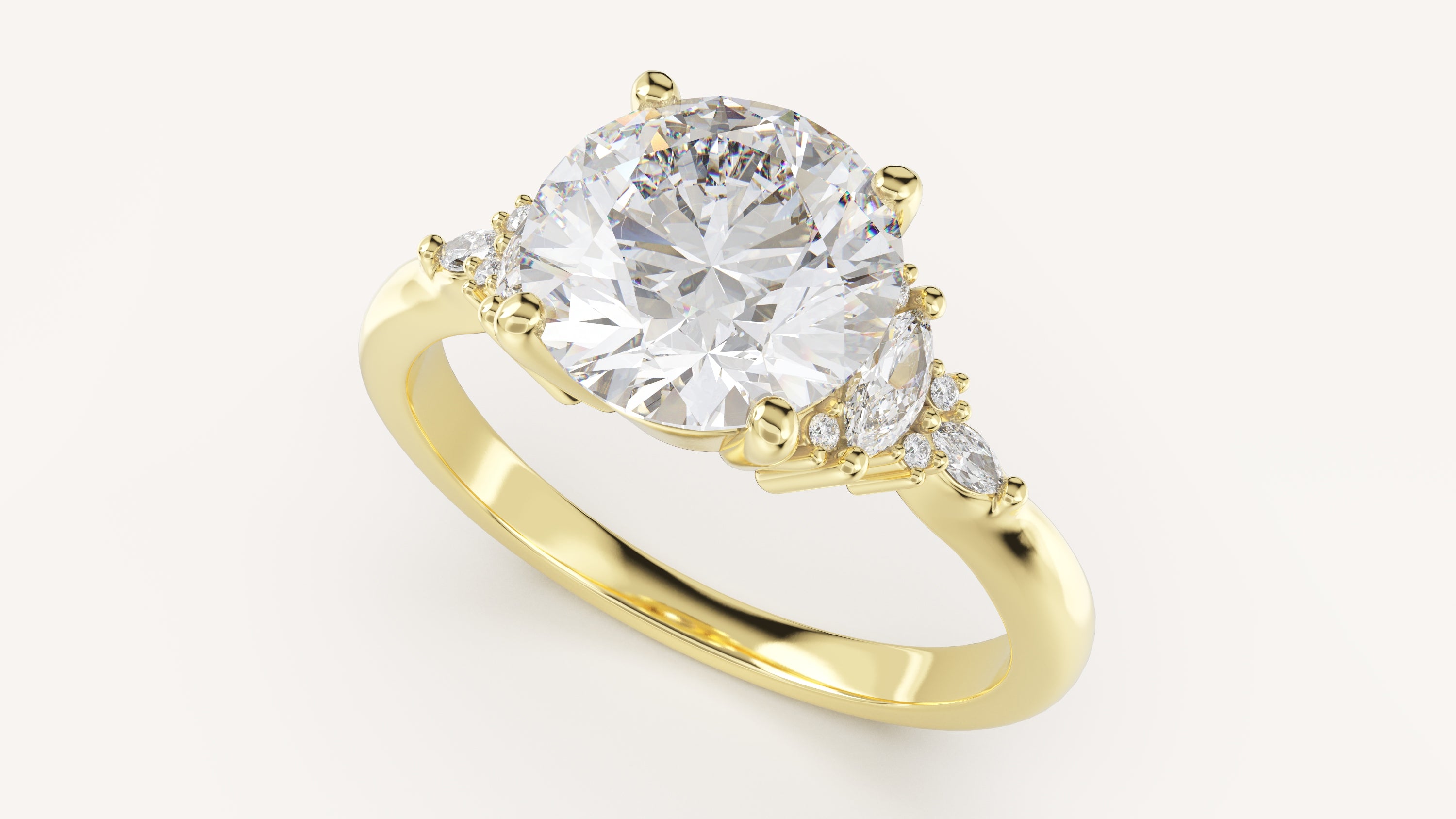 The Low Maeve Ring | Round | Setting Only - Lavender Creek Gems