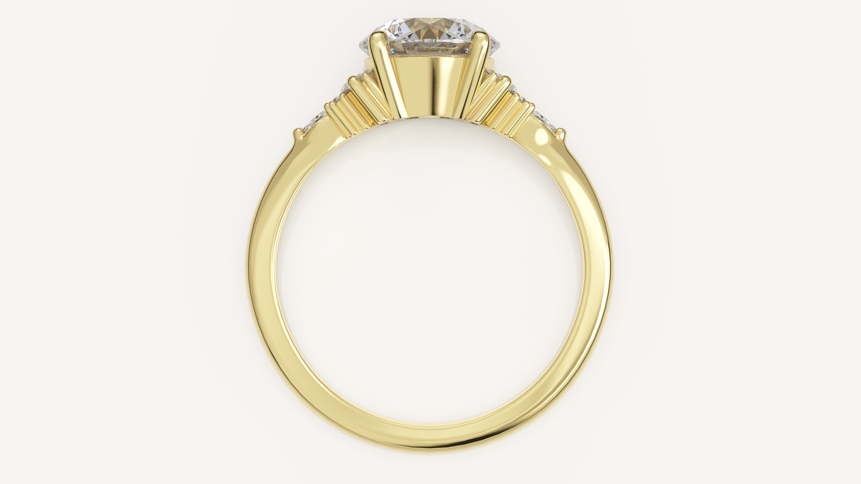 The Low Maeve Ring | Round | Setting Only - Lavender Creek Gems