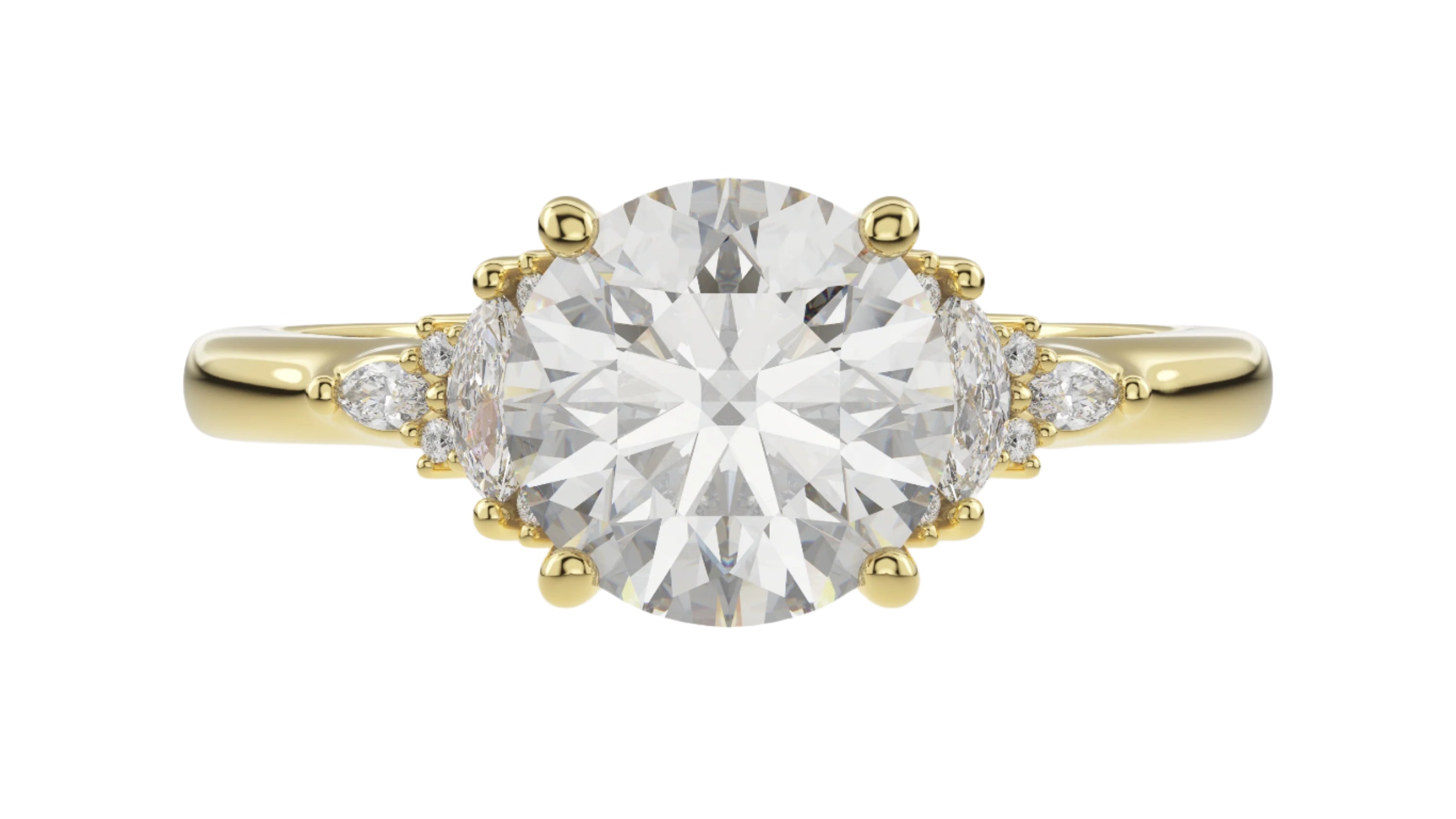 The Low Maeve Ring | Round | Setting Only - Lavender Creek Gems