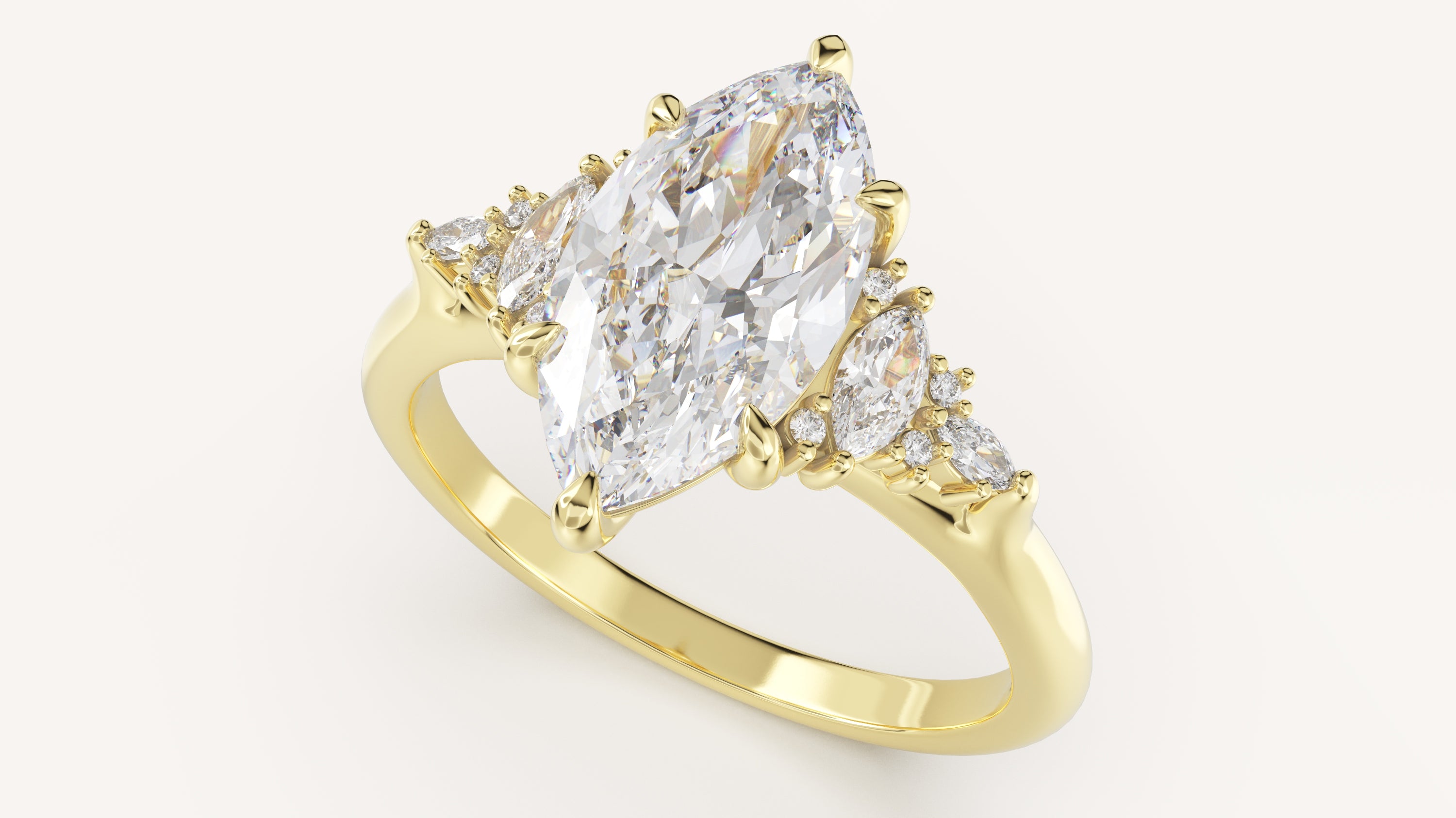 The Maeve Ring | Marquise | Setting Only - Lavender Creek Gems