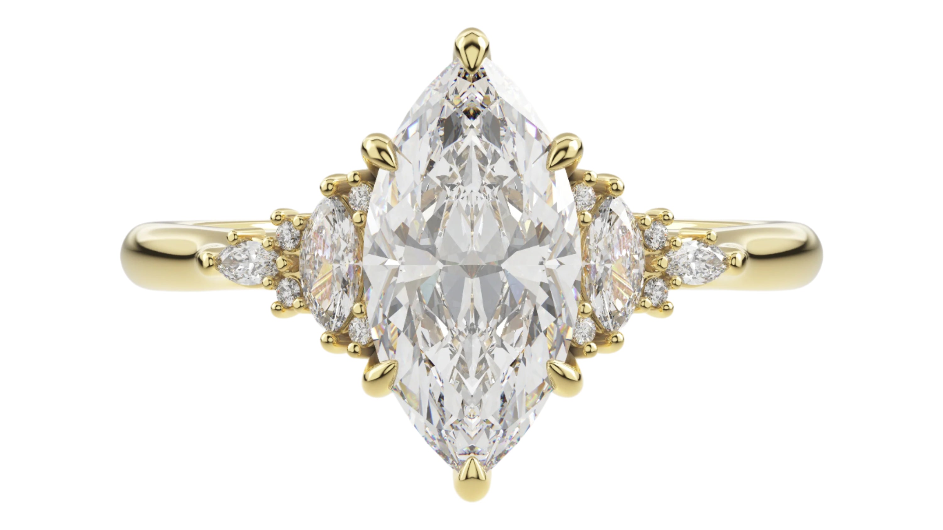 The Maeve Ring | Marquise | Setting Only - Lavender Creek Gems