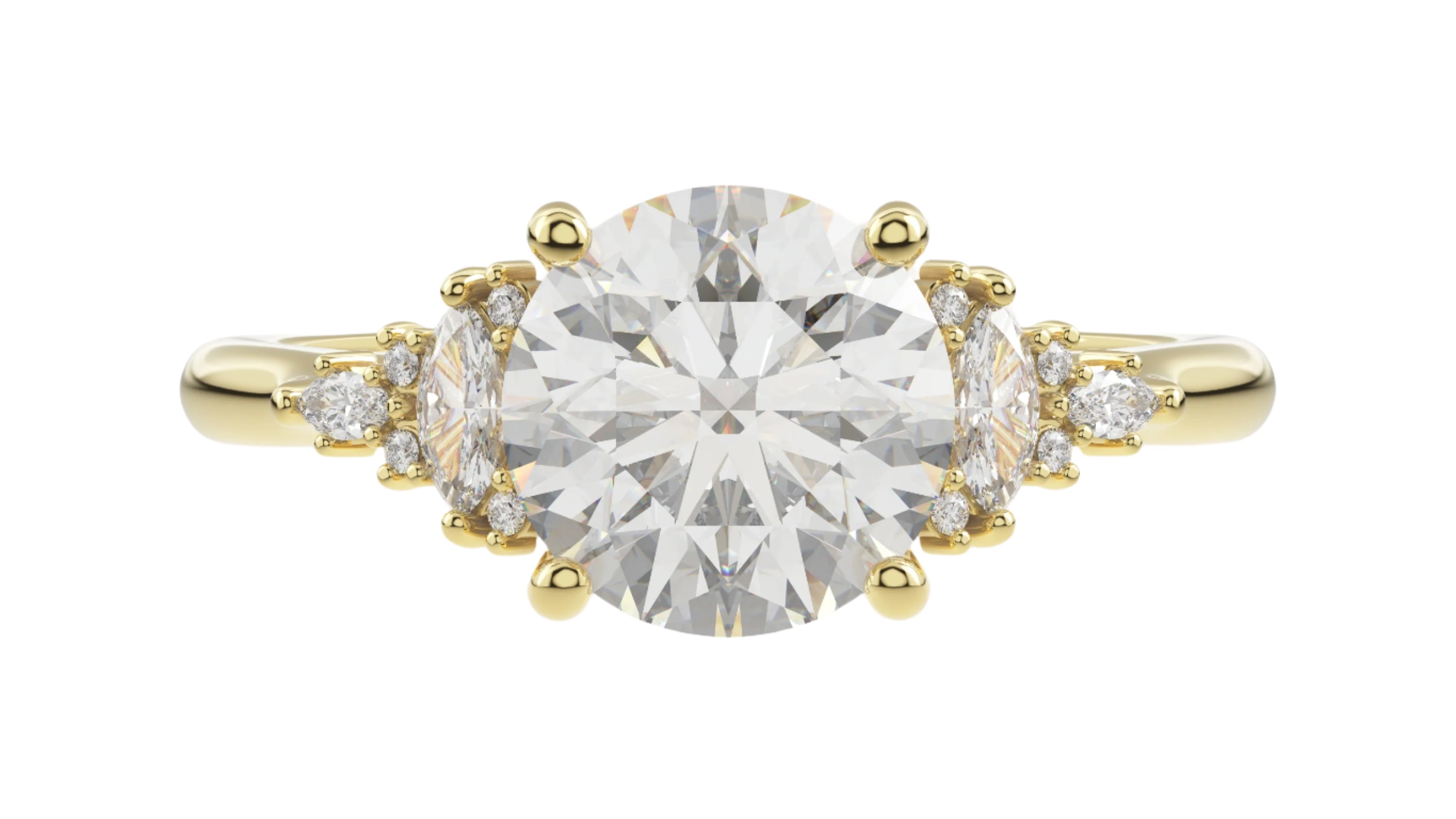The Maeve Ring | Round | Setting Only - Lavender Creek Gems