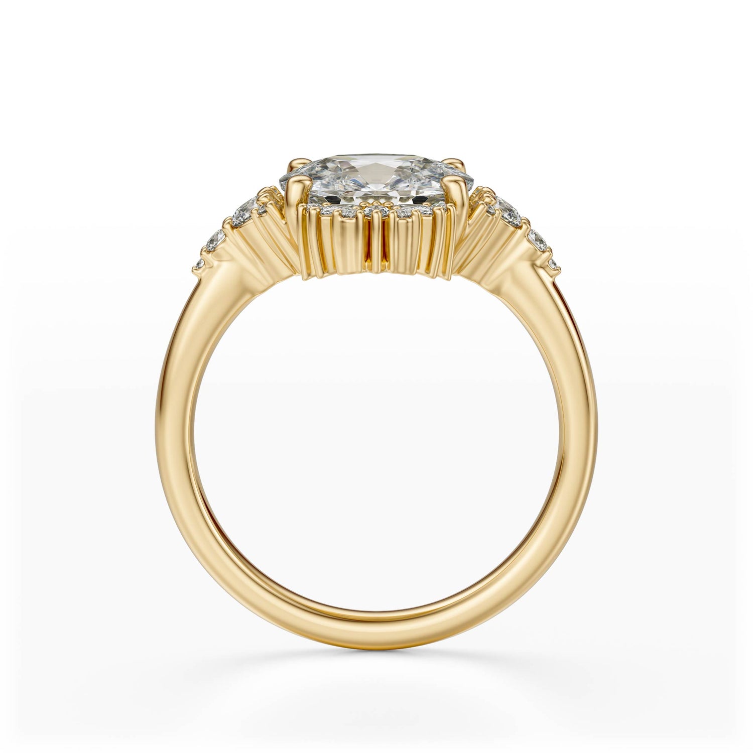 The Comtesse Ring | Elongated Cushion | Setting Only - Lavender Creek Gems